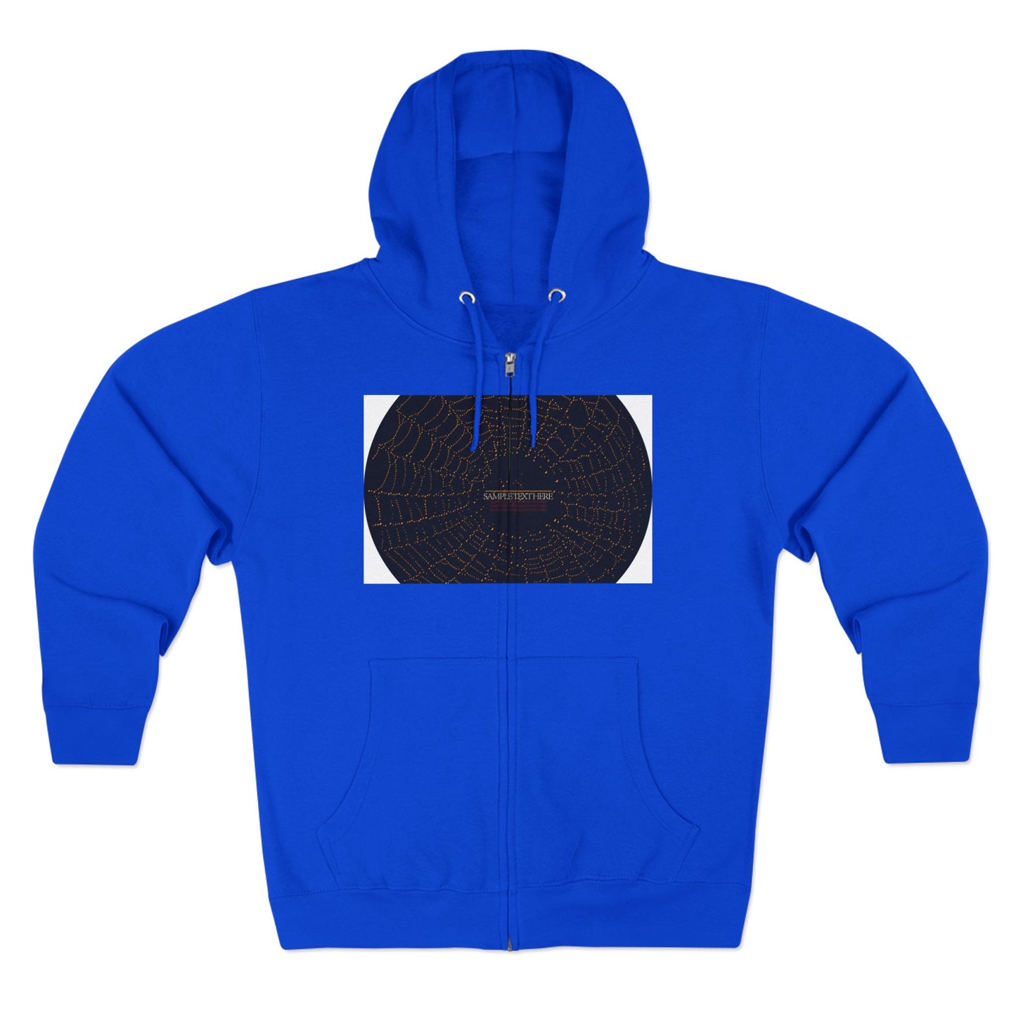 Unisex Zip Hoodie with Spider Web Design - Cozy Fashion for Halloween and Everyday Wear