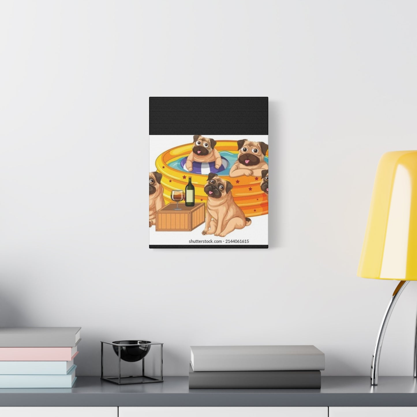 Pug Pool Party Canvas Art - Fun Pet Decor