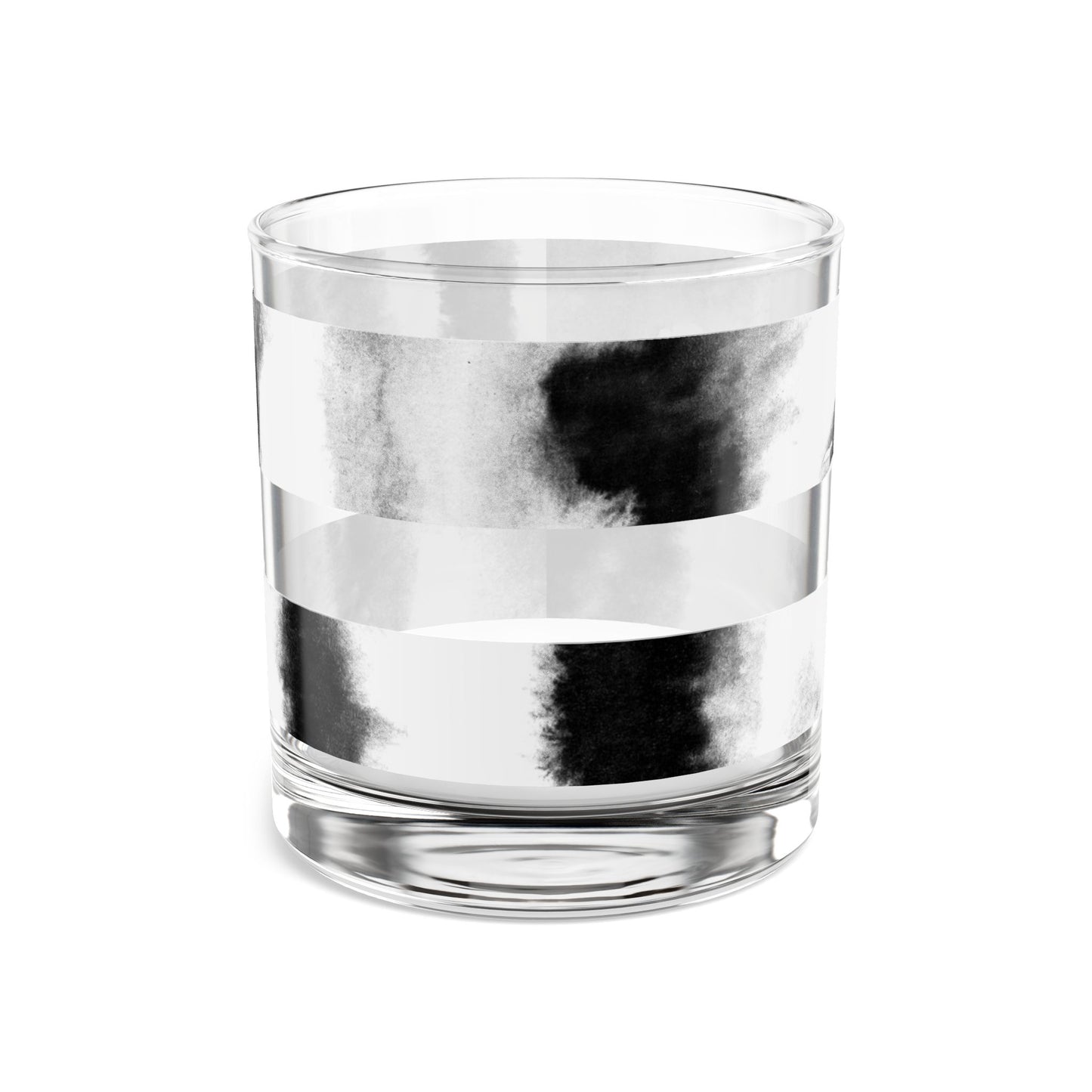 Elegant Black and White Rocks Glass, 10oz - Perfect for Entertaining and Celebrations