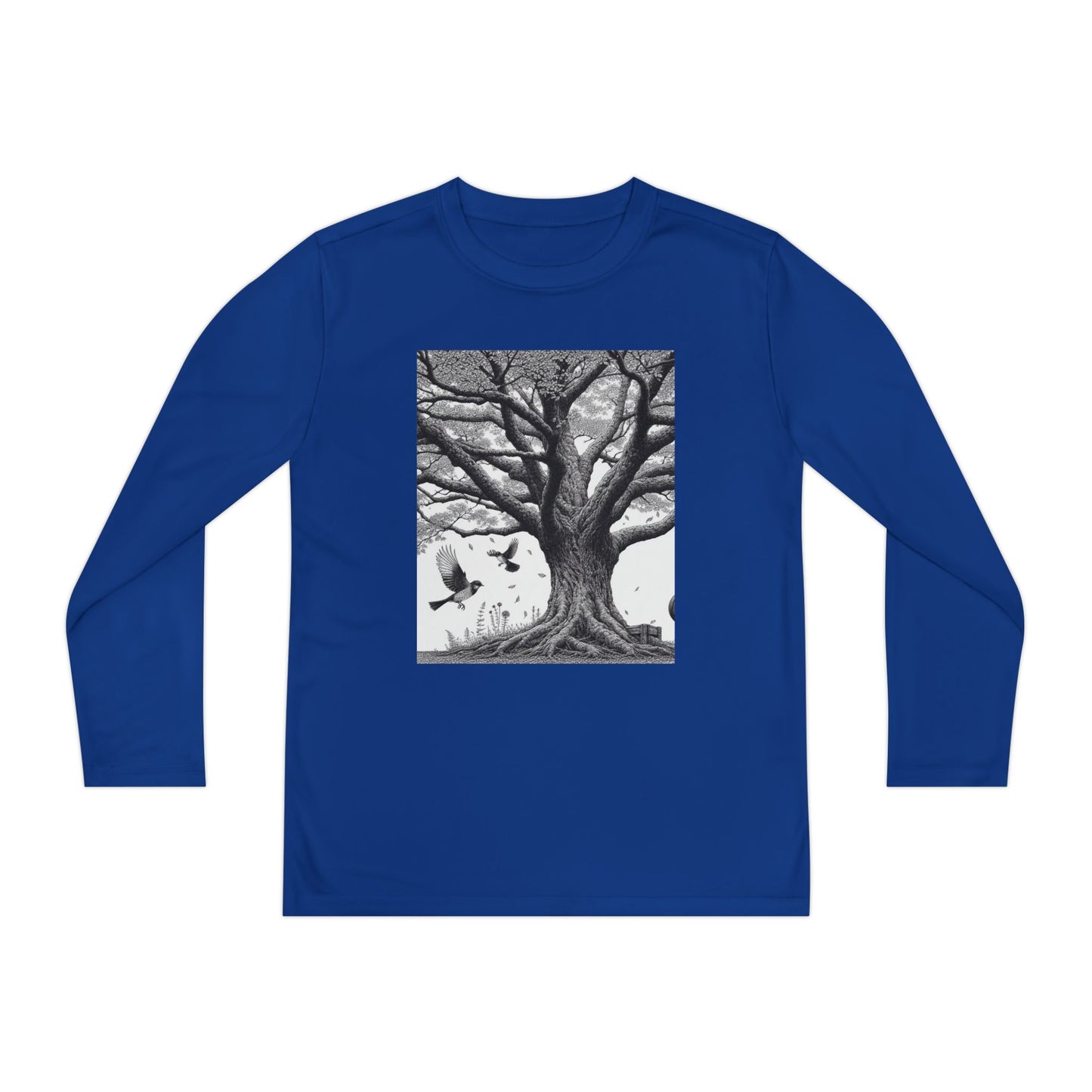 Youth Long Sleeve Tree Graphic Tee - Nature Inspired Design