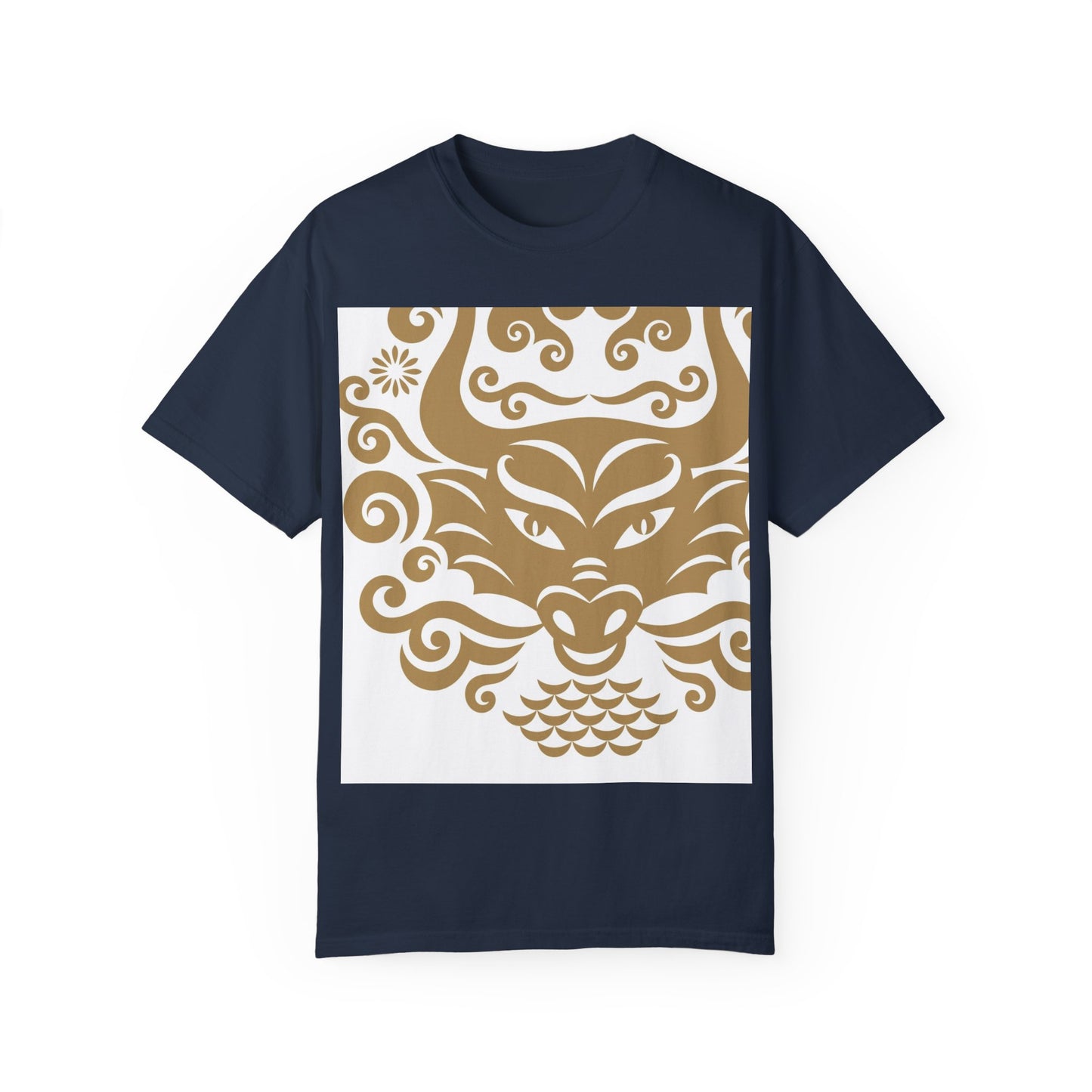 Garment-Dyed Dragon Graphic T-shirt for Nature Lovers