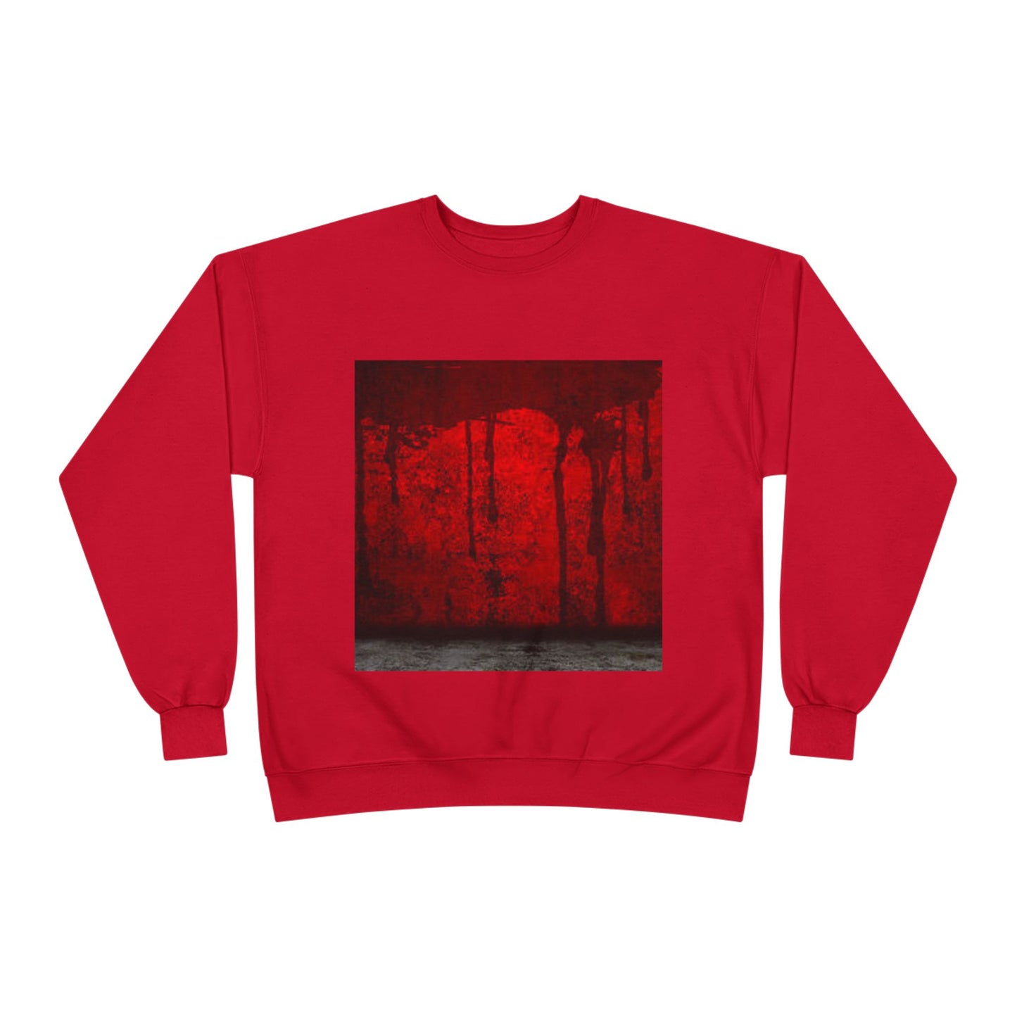 Unisex Eco-Friendly Red Abstract Sweatshirt