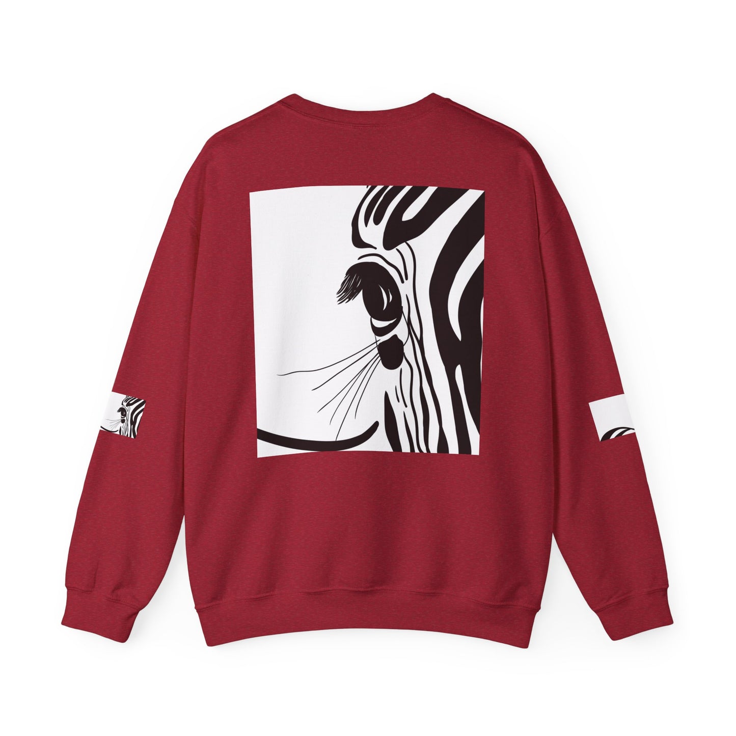 Artistically Designed Zebra Crewneck Sweatshirt - Perfect for Nature Lovers