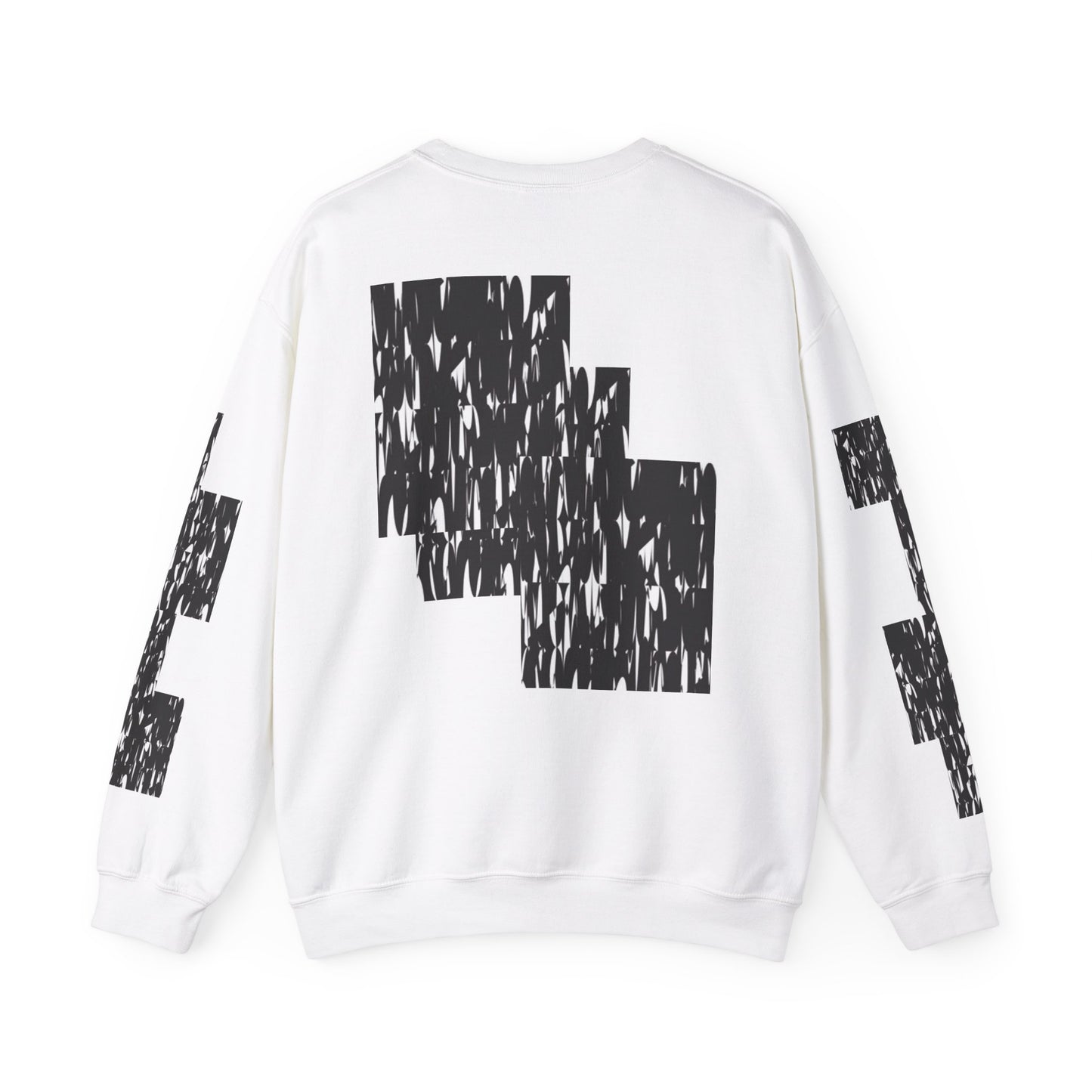 Trendy Graphic Crewneck Sweatshirt | Modern Abstract Black & White Design