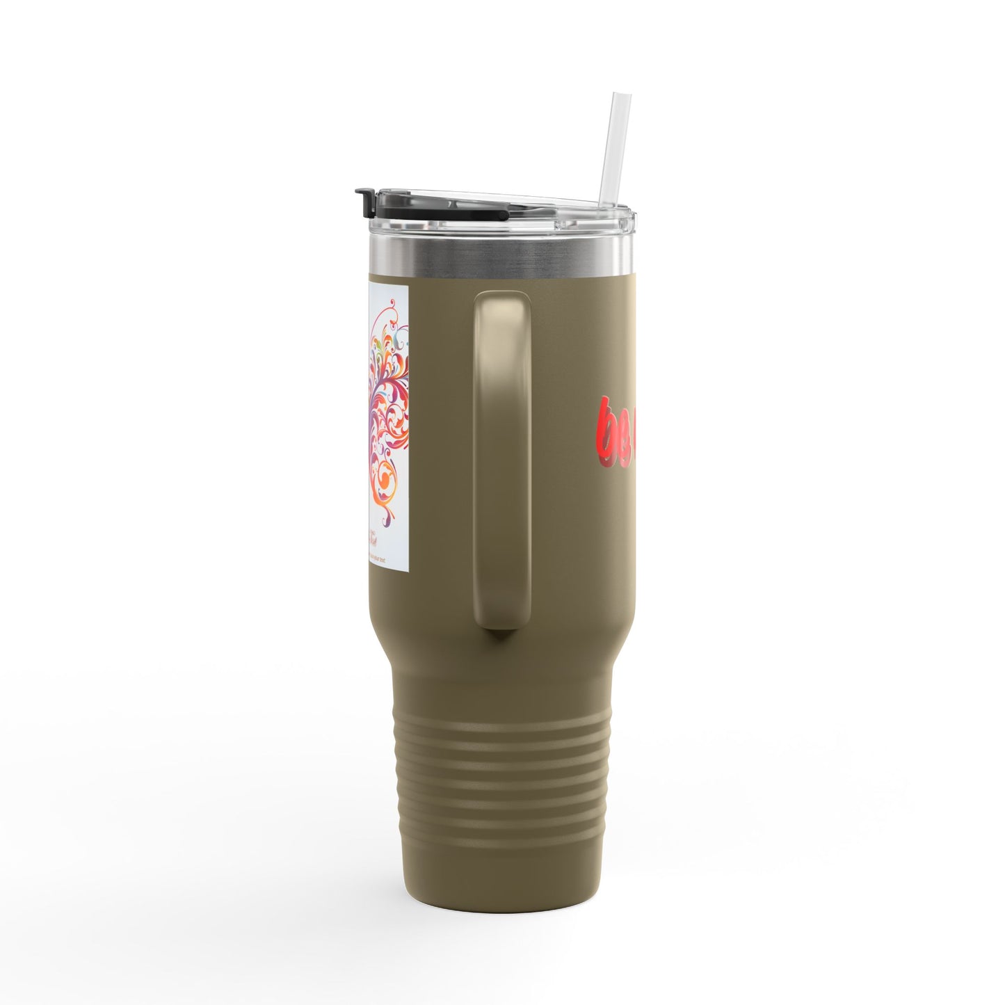 Elegant Insulated Travel Mug | 40oz with Nature-Inspired Design