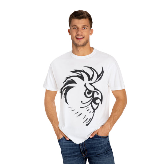 Artistic Unisex Garment-Dyed T-Shirt - Hand Drawn Patterns