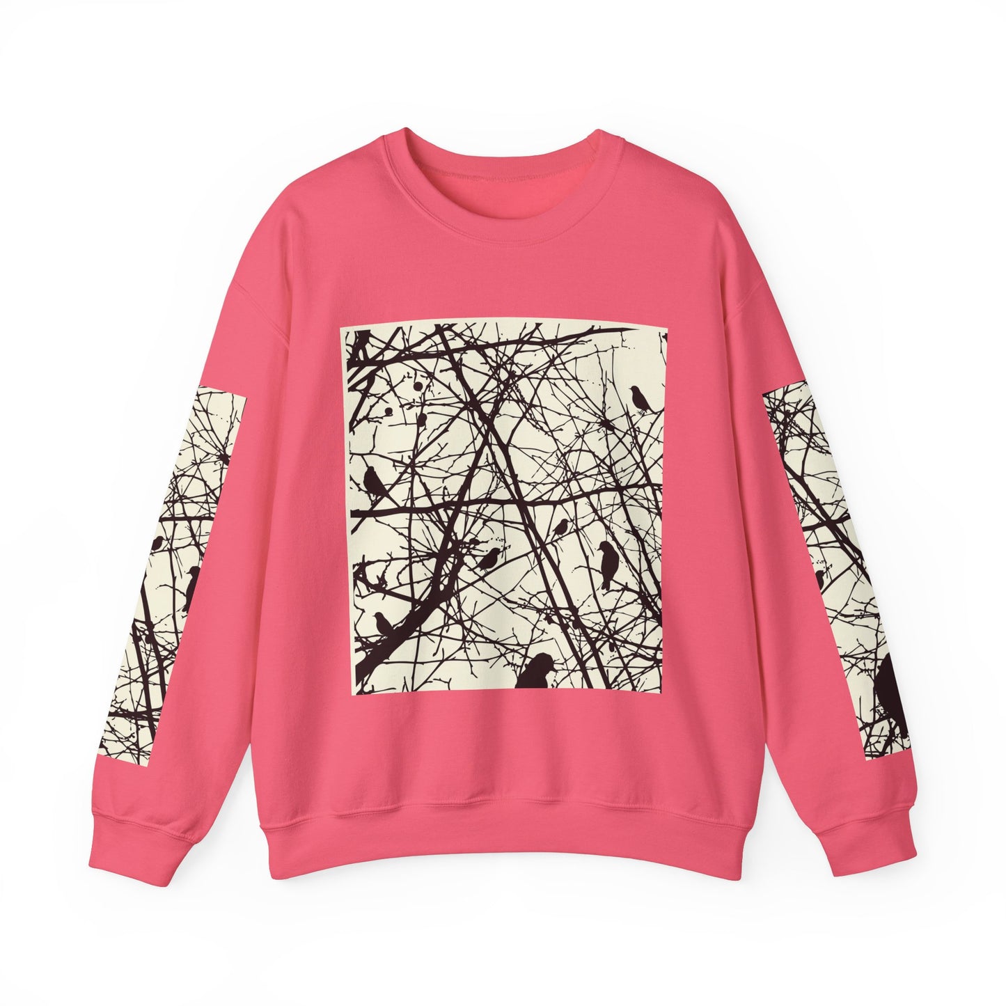 Nature-Inspired Unisex Crewneck Sweatshirt with Bird Print