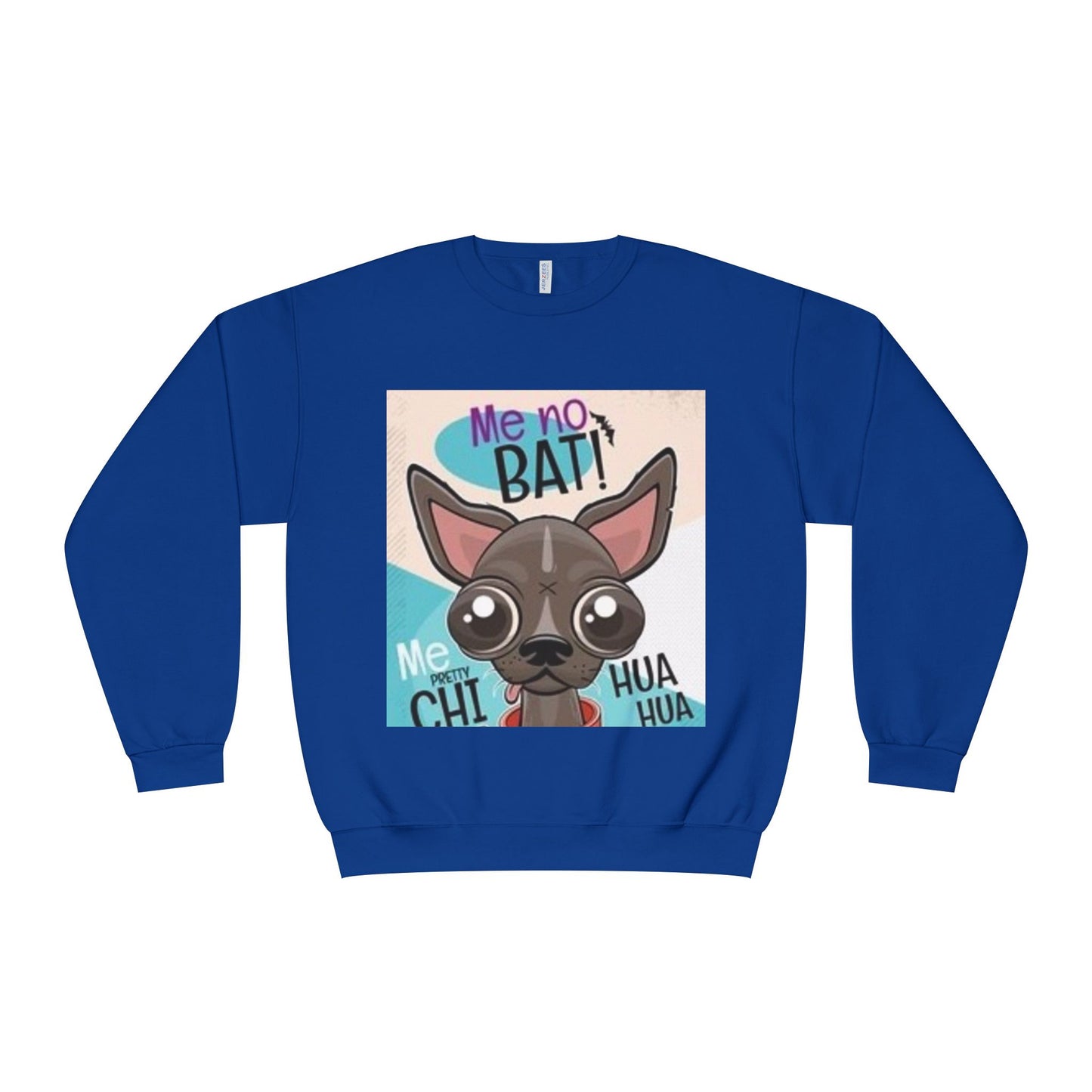 Funny Dog Lover Sweatshirt – "Me no BAT!" Unisex Crewneck