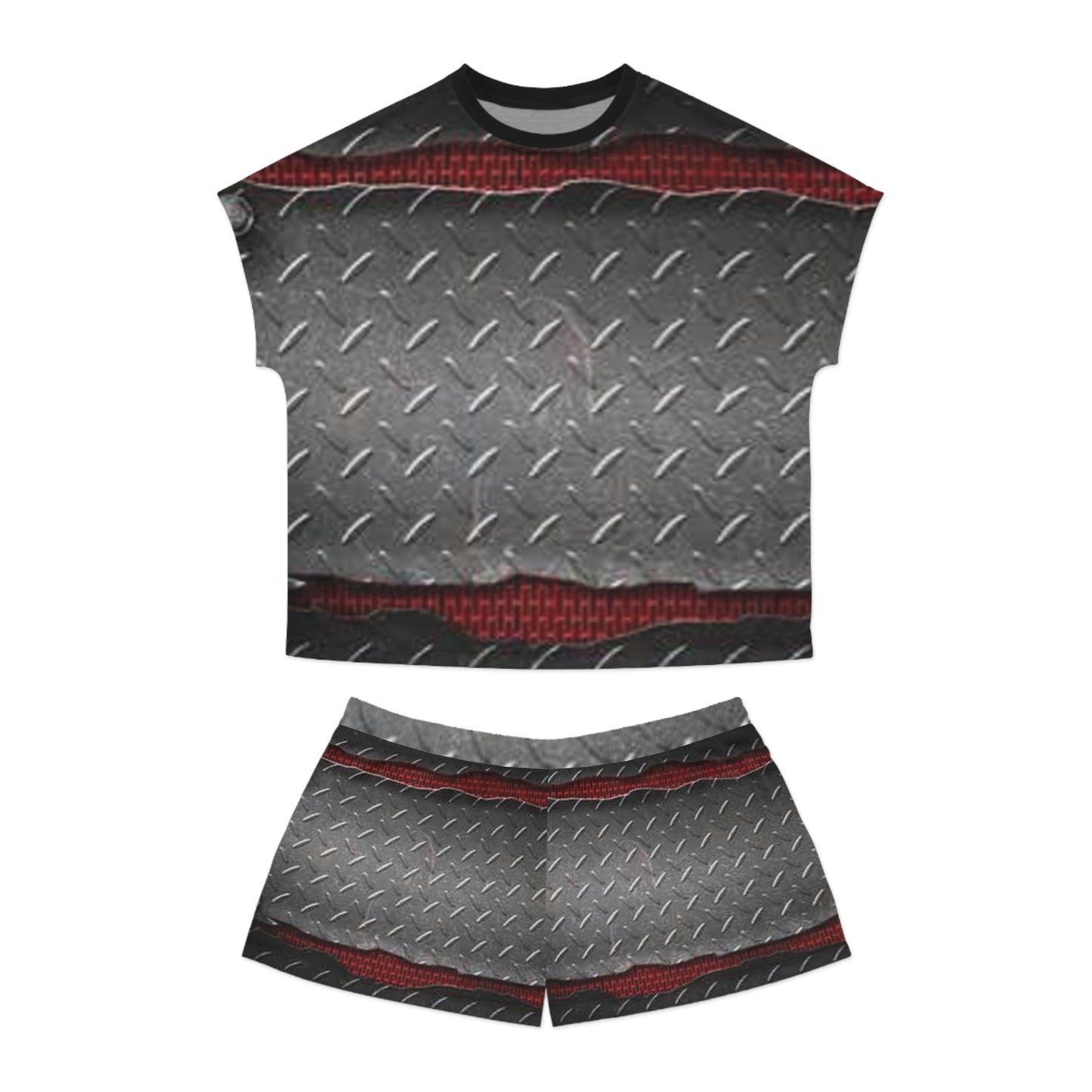 Metallic Pattern Women's Short Pajama Set - Stylish and Comfy Sleepwear