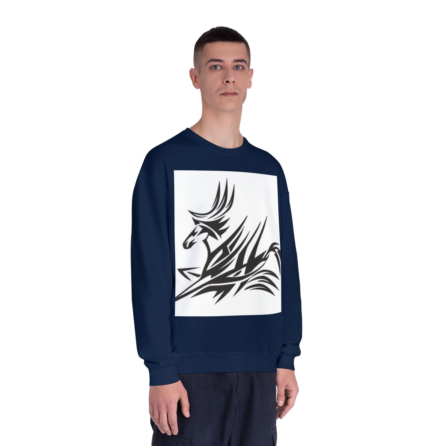 Trendy Tribal Design Unisex Crewneck Sweatshirt - Perfect for Casual Wear & Gifting