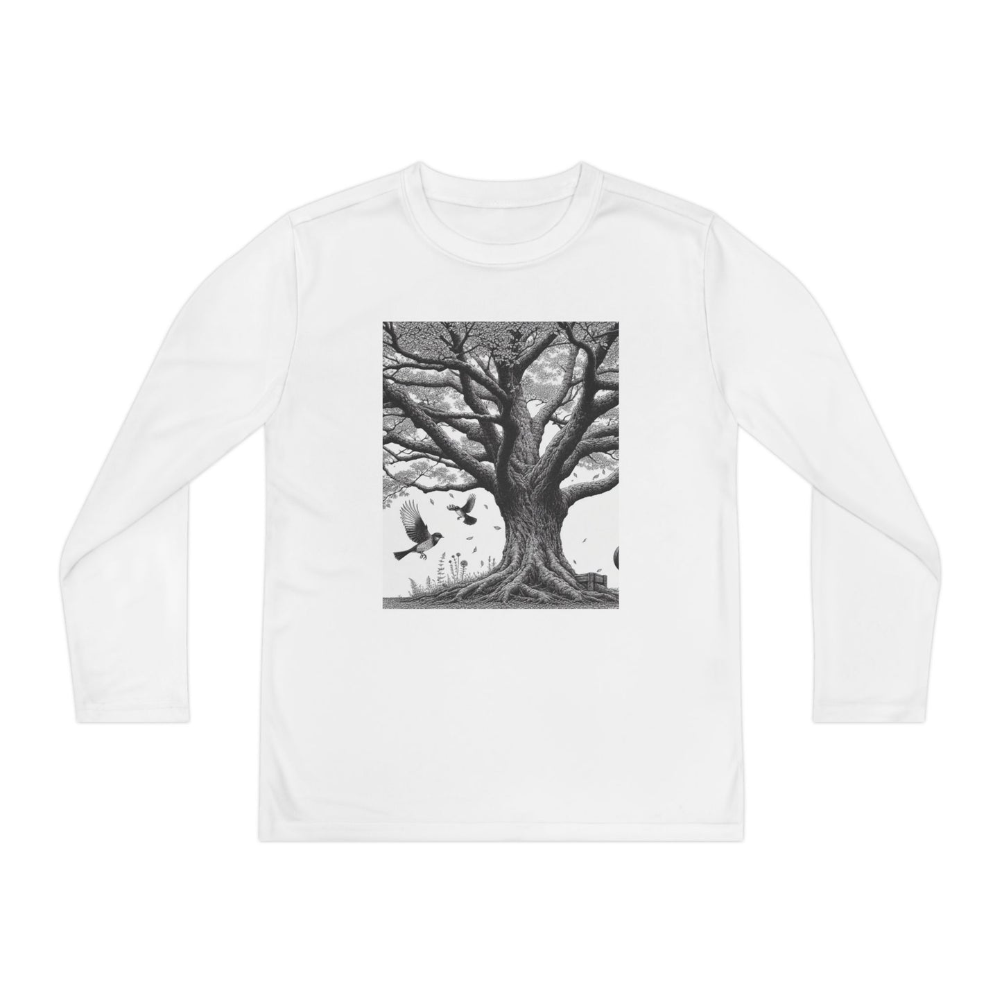 Youth Long Sleeve Tree Graphic Tee - Nature Inspired Design
