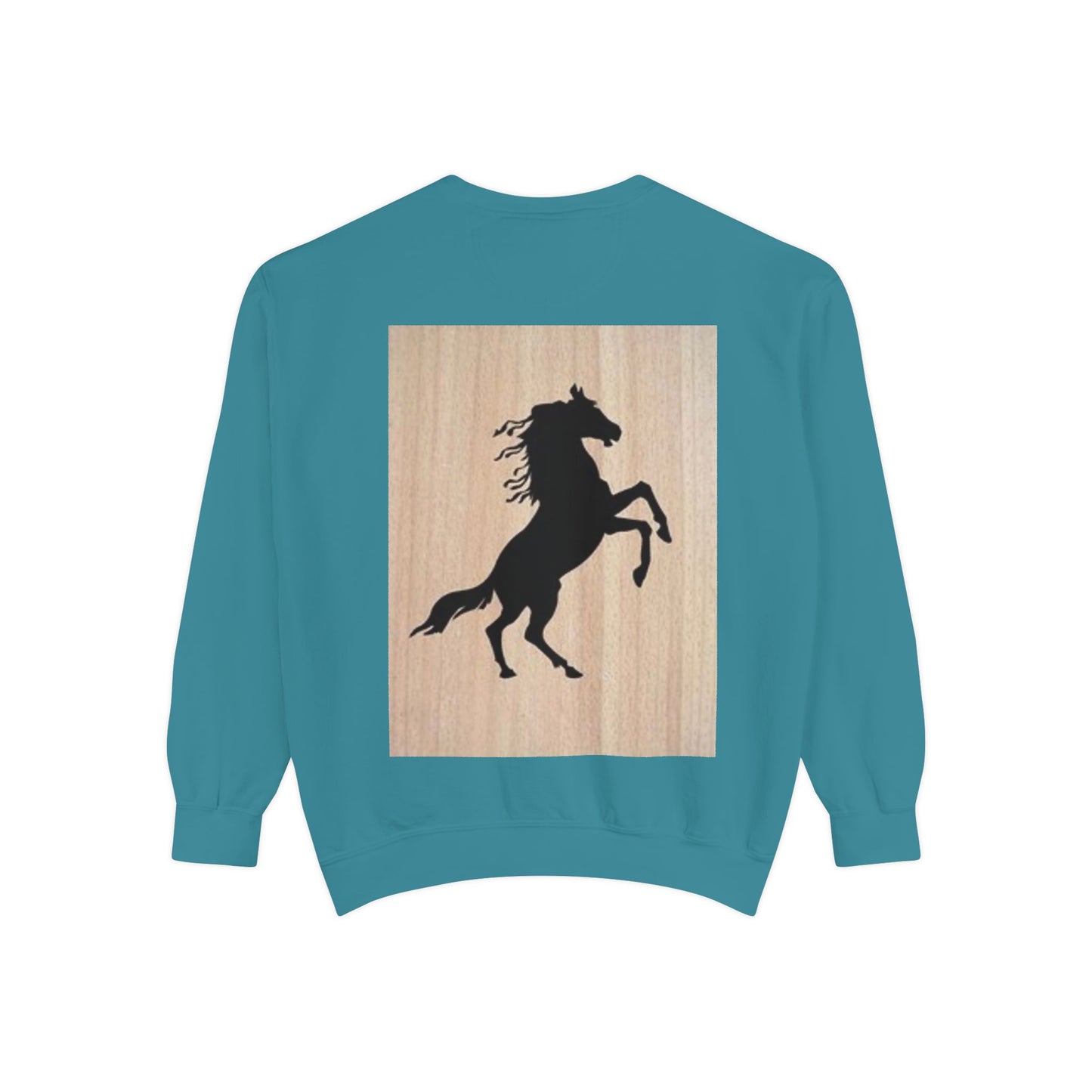 Equestrian Spirit Unisex Garment-Dyed Sweatshirt - Bold Horse Design