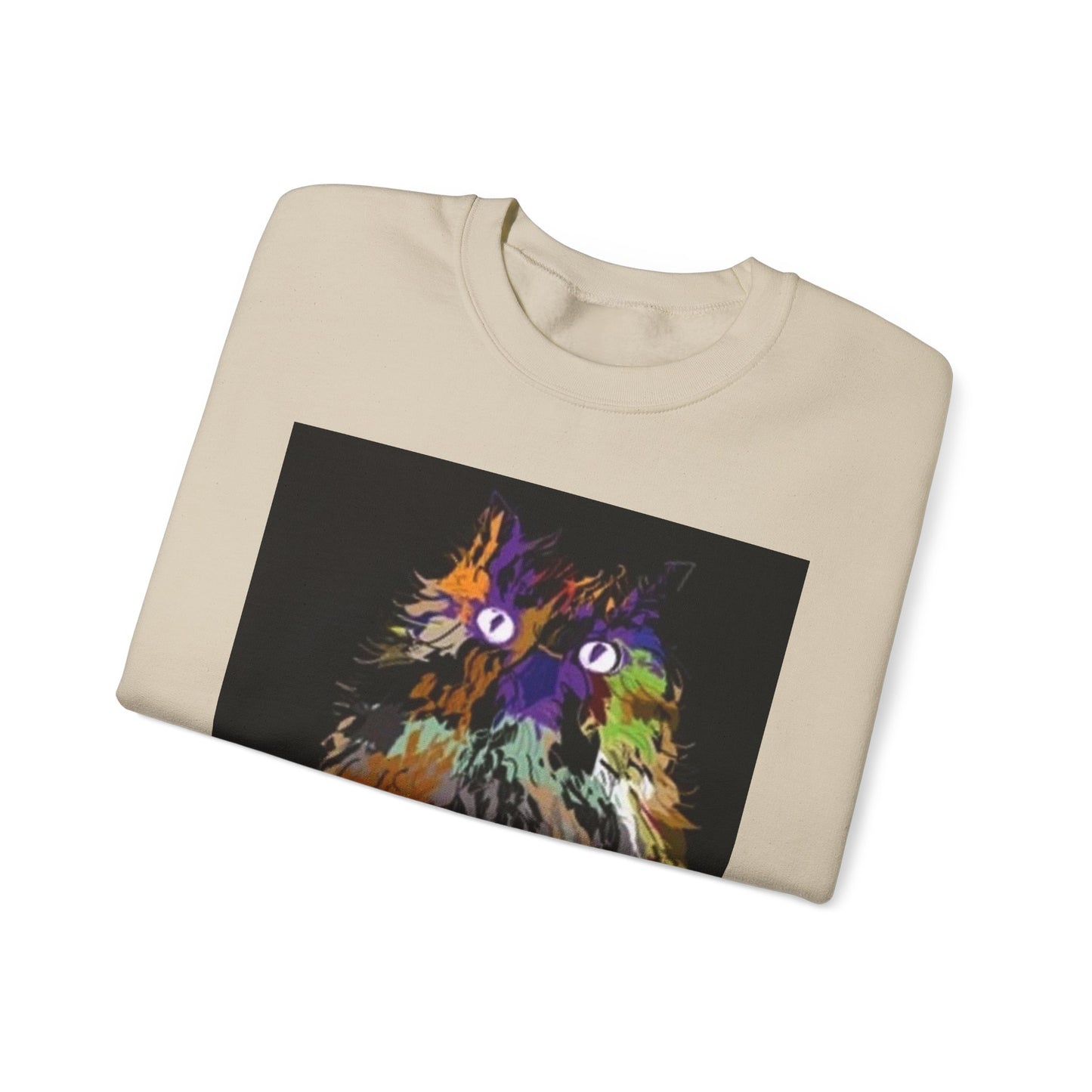 Colorful Owl Crewneck Sweatshirt - Unisex Heavy Blend™ - Cozy Art Wear for Animal Lovers