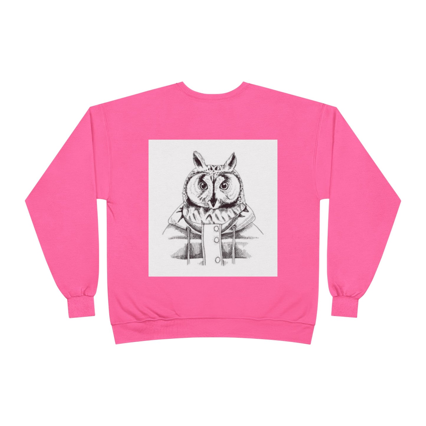Whimsical Owl Eco-Friendly Crewneck Sweatshirt - Unisex
