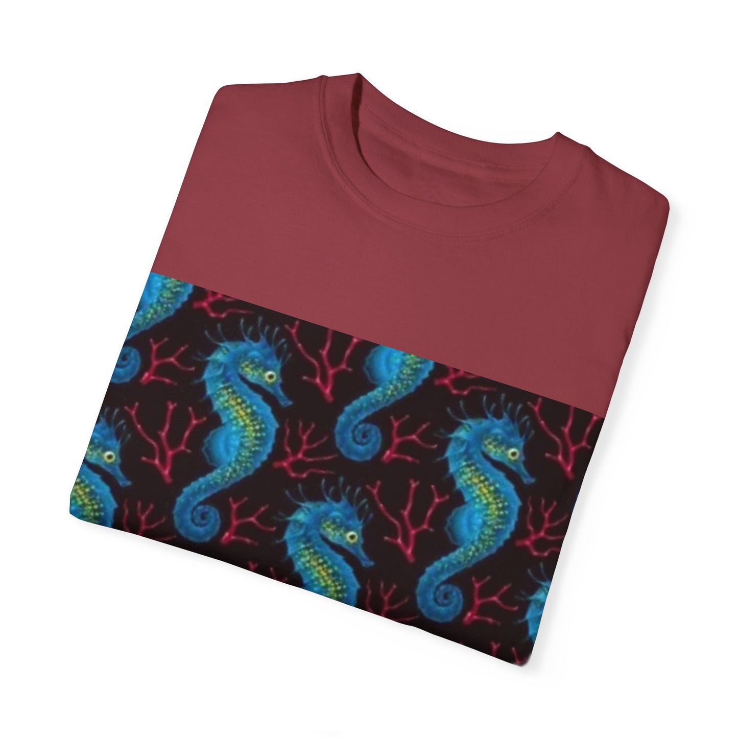 Ocean-Inspired Unisex T-Shirt with Seahorse Design