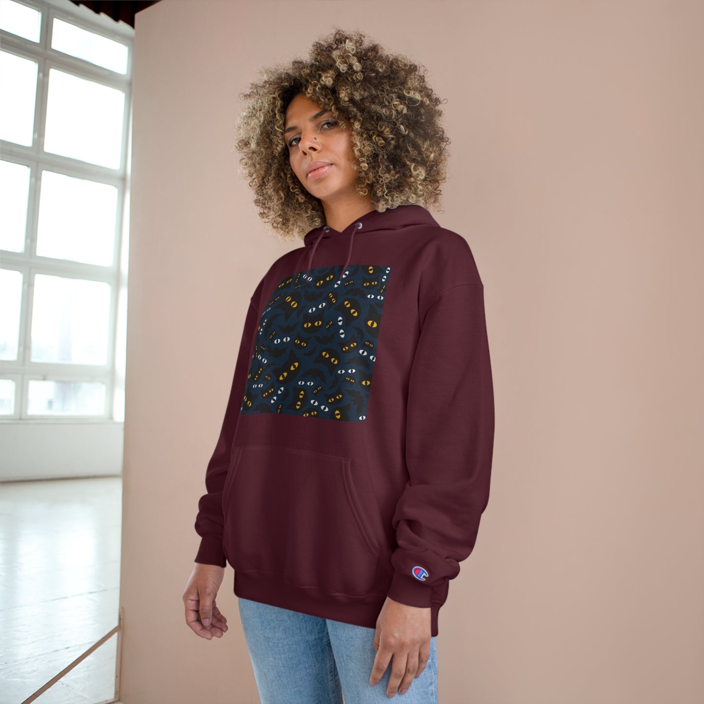 Cozy Cat-Themed Champion Hoodie for Cat Lovers
