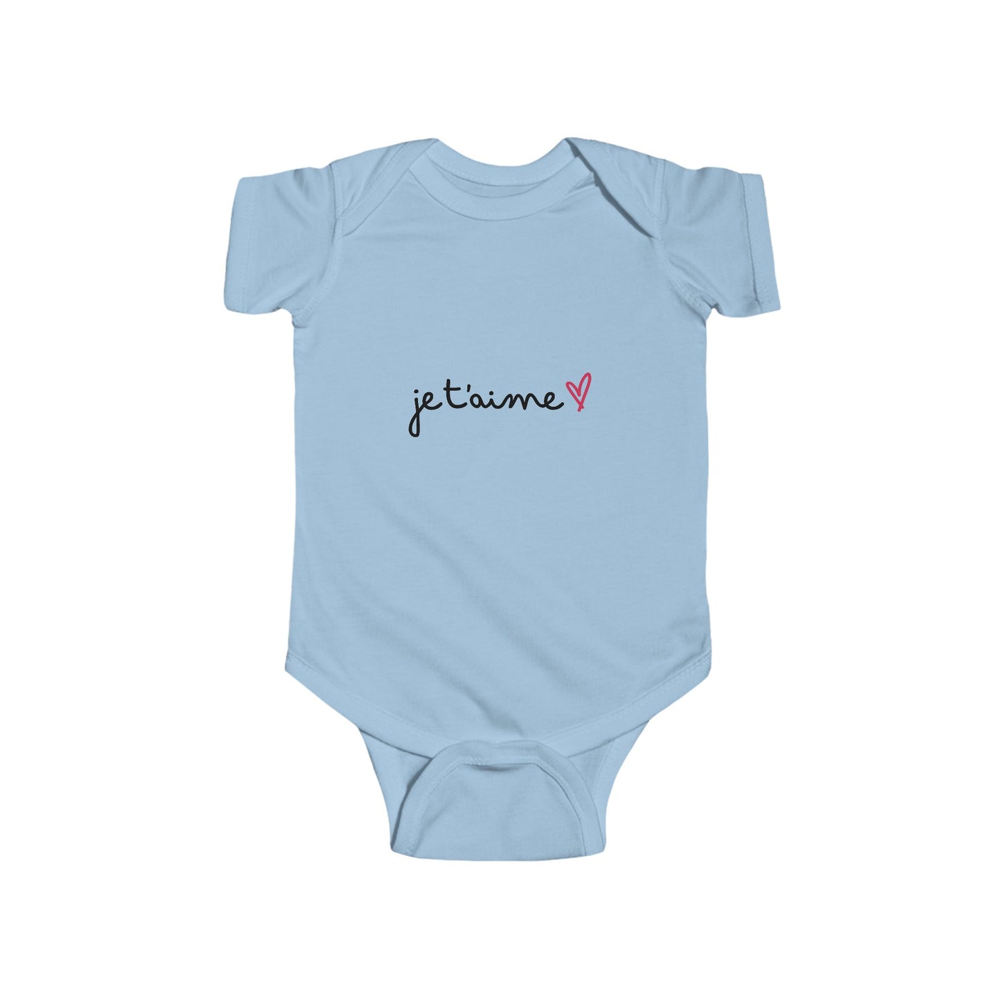 "Je t'aime" Infant Fine Jersey Bodysuit - Adorable Baby Gift for New Parents