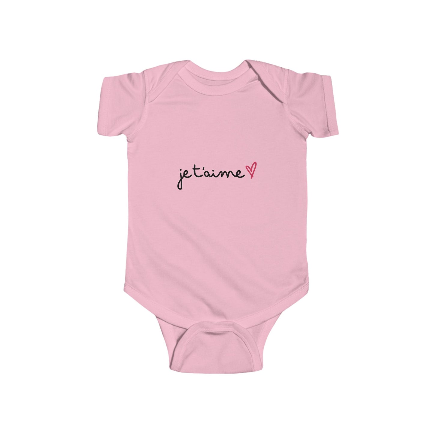 "Je t'aime" Infant Fine Jersey Bodysuit - Adorable Baby Gift for New Parents
