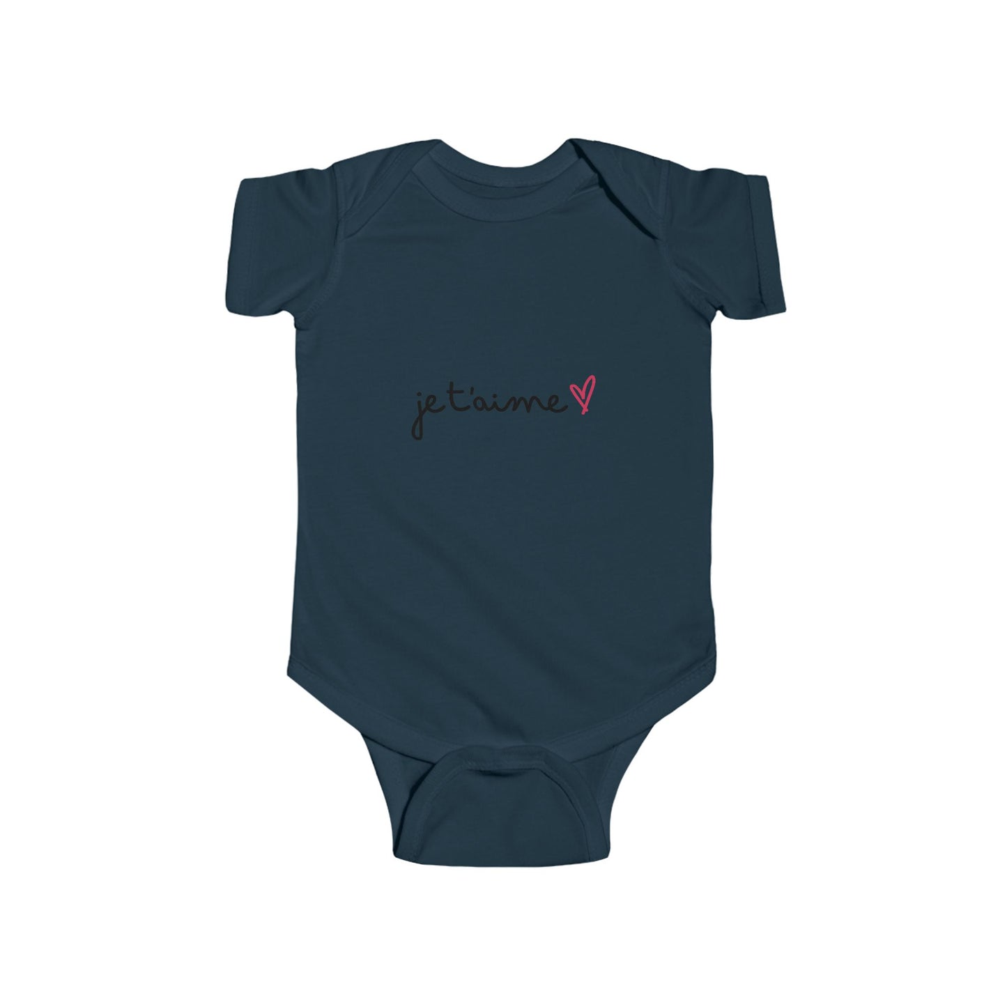 "Je t'aime" Infant Fine Jersey Bodysuit - Adorable Baby Gift for New Parents