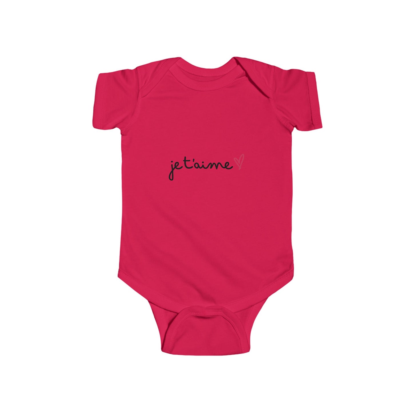 "Je t'aime" Infant Fine Jersey Bodysuit - Adorable Baby Gift for New Parents
