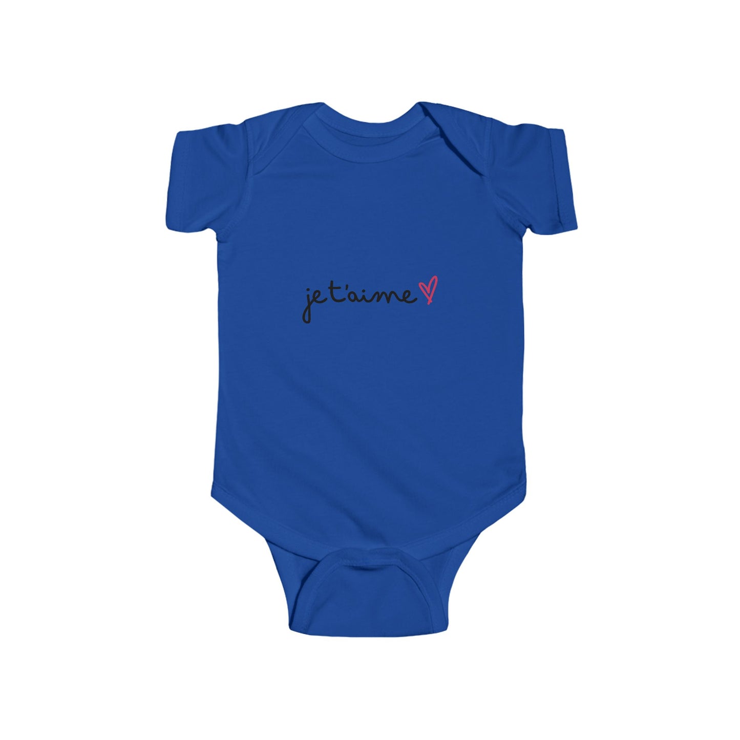 "Je t'aime" Infant Fine Jersey Bodysuit - Adorable Baby Gift for New Parents