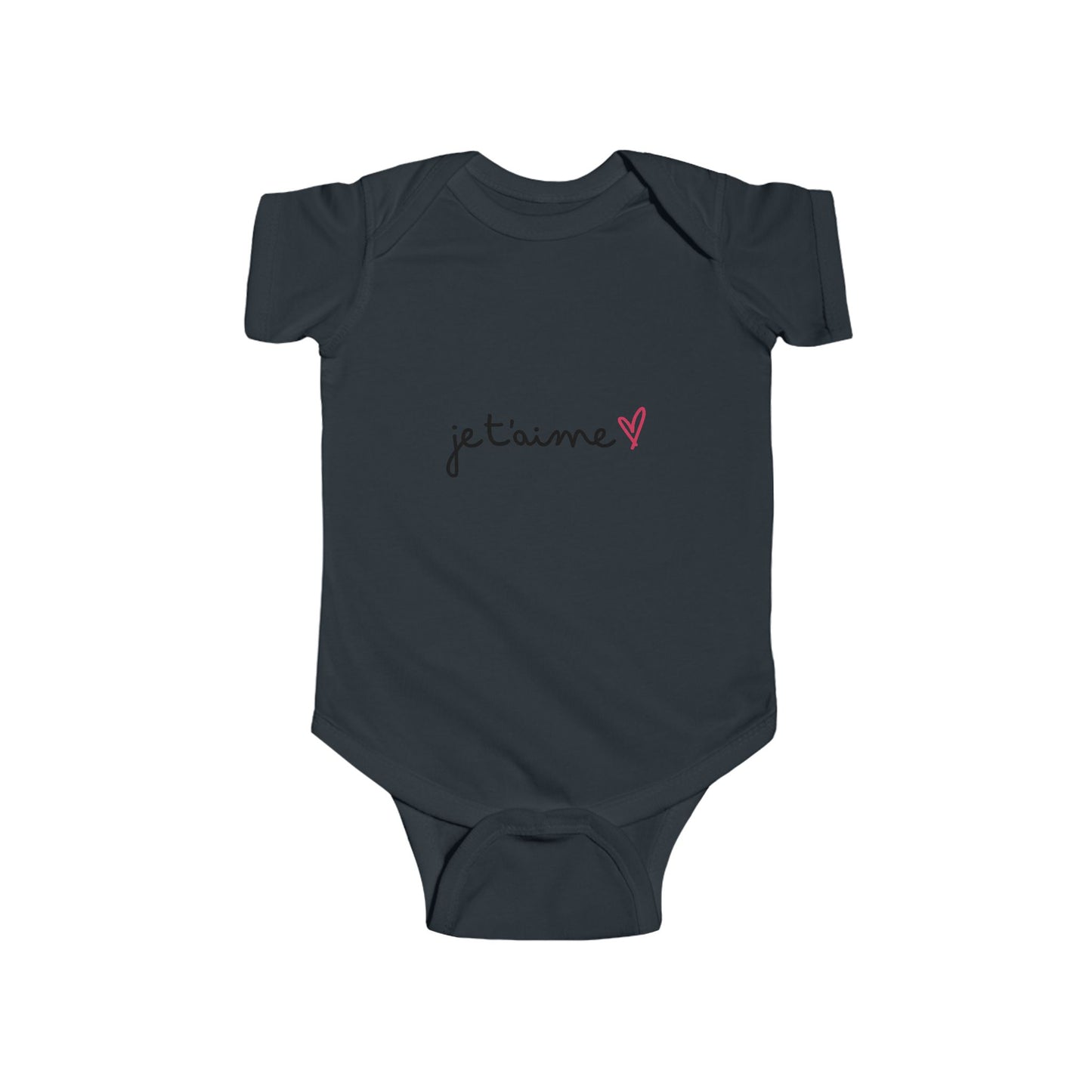 "Je t'aime" Infant Fine Jersey Bodysuit - Adorable Baby Gift for New Parents