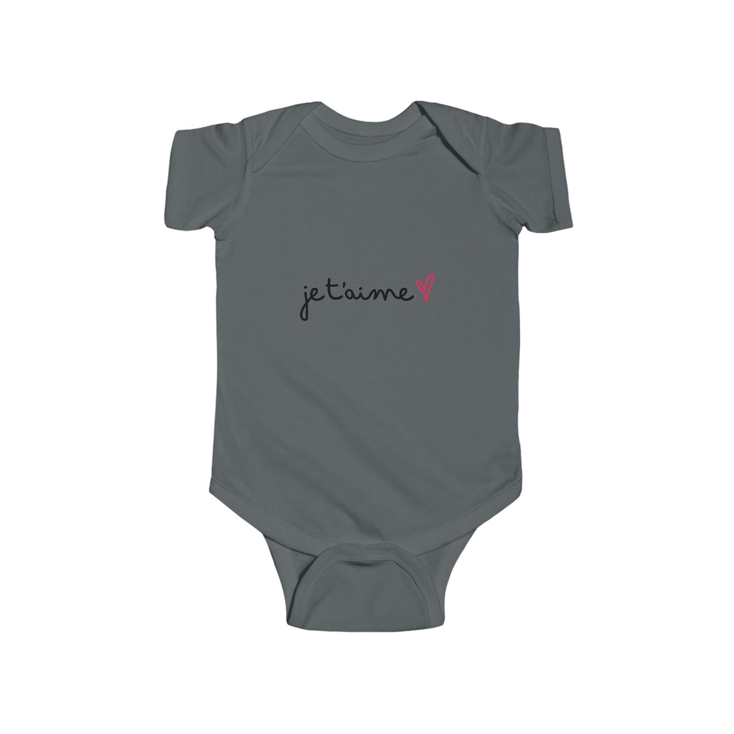 "Je t'aime" Infant Fine Jersey Bodysuit - Adorable Baby Gift for New Parents