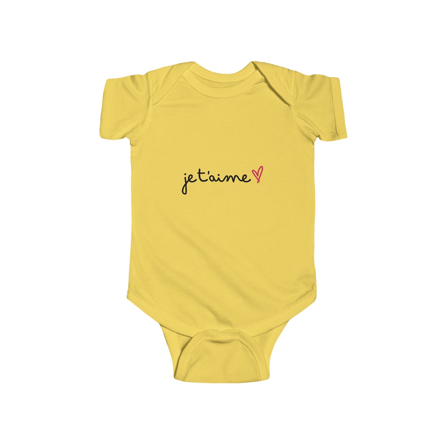 "Je t'aime" Infant Fine Jersey Bodysuit - Adorable Baby Gift for New Parents