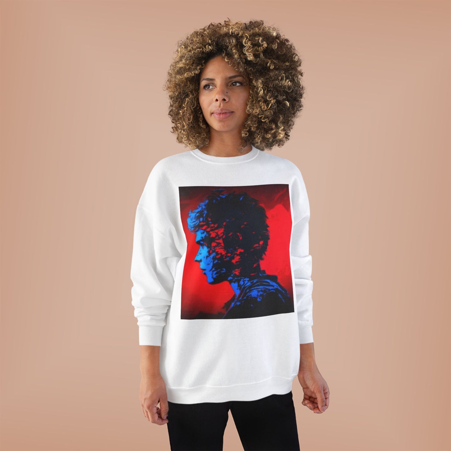 Vibrant Unisex EcoSmart® Crewneck Sweatshirt - Artistic Profile Design