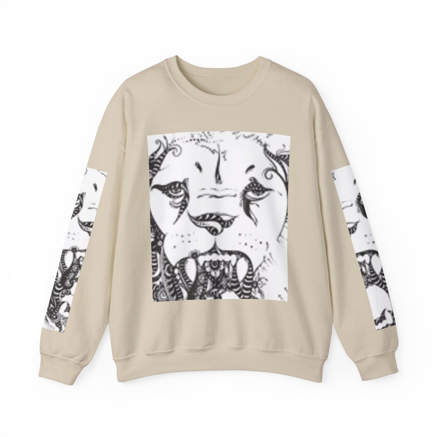Wild Spirit Lion Graphic Crewneck Sweatshirt | Unisex Heavy Blend