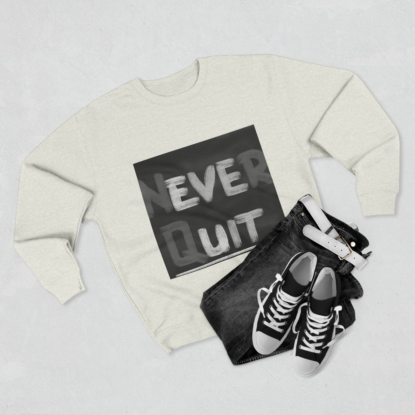 Artistic Black & White Floral Unisex Crewneck Sweatshirt