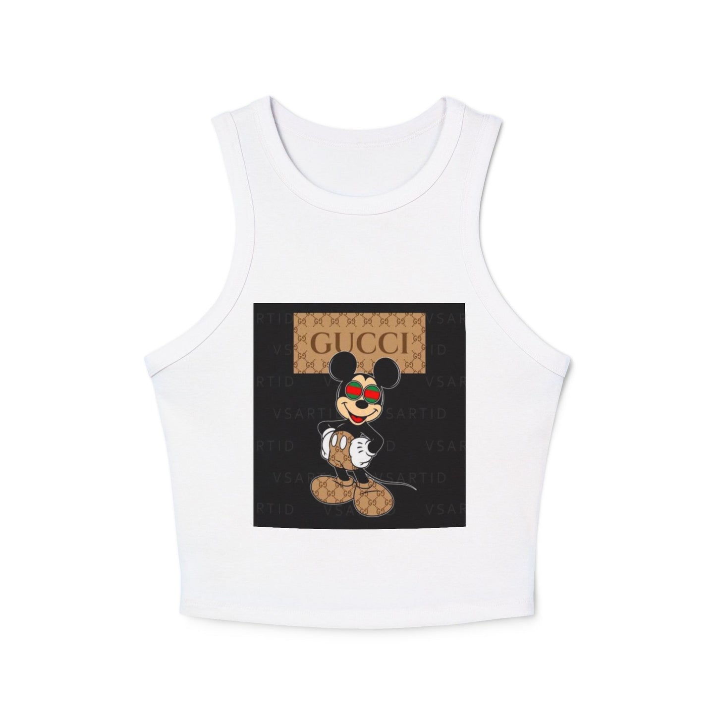 Trendy Women's Micro Rib Racer Tank Top - Stylish and Comfortable for Everyday Wear