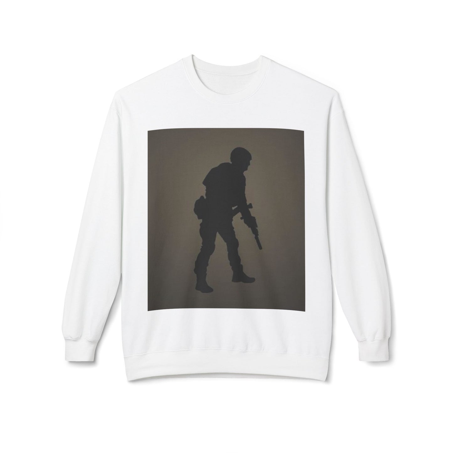 Military Silhouette Crewneck Sweatshirt - Unisex Midweight Fleece