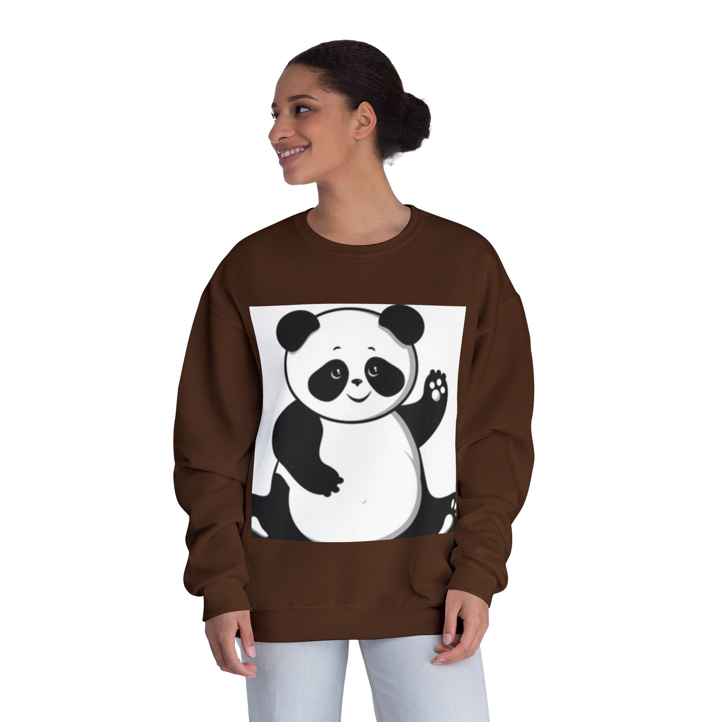 Cute Panda Unisex Crewneck Sweatshirt - Cozy Casual Wear for Animal Lovers