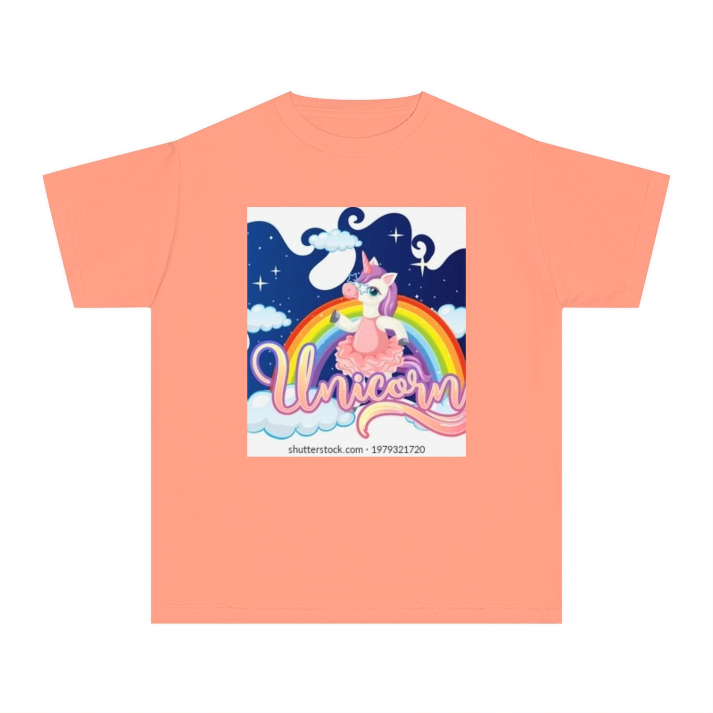 Youth Unicorn Midweight Tee - Colorful Rainbow Graphic T-Shirt
