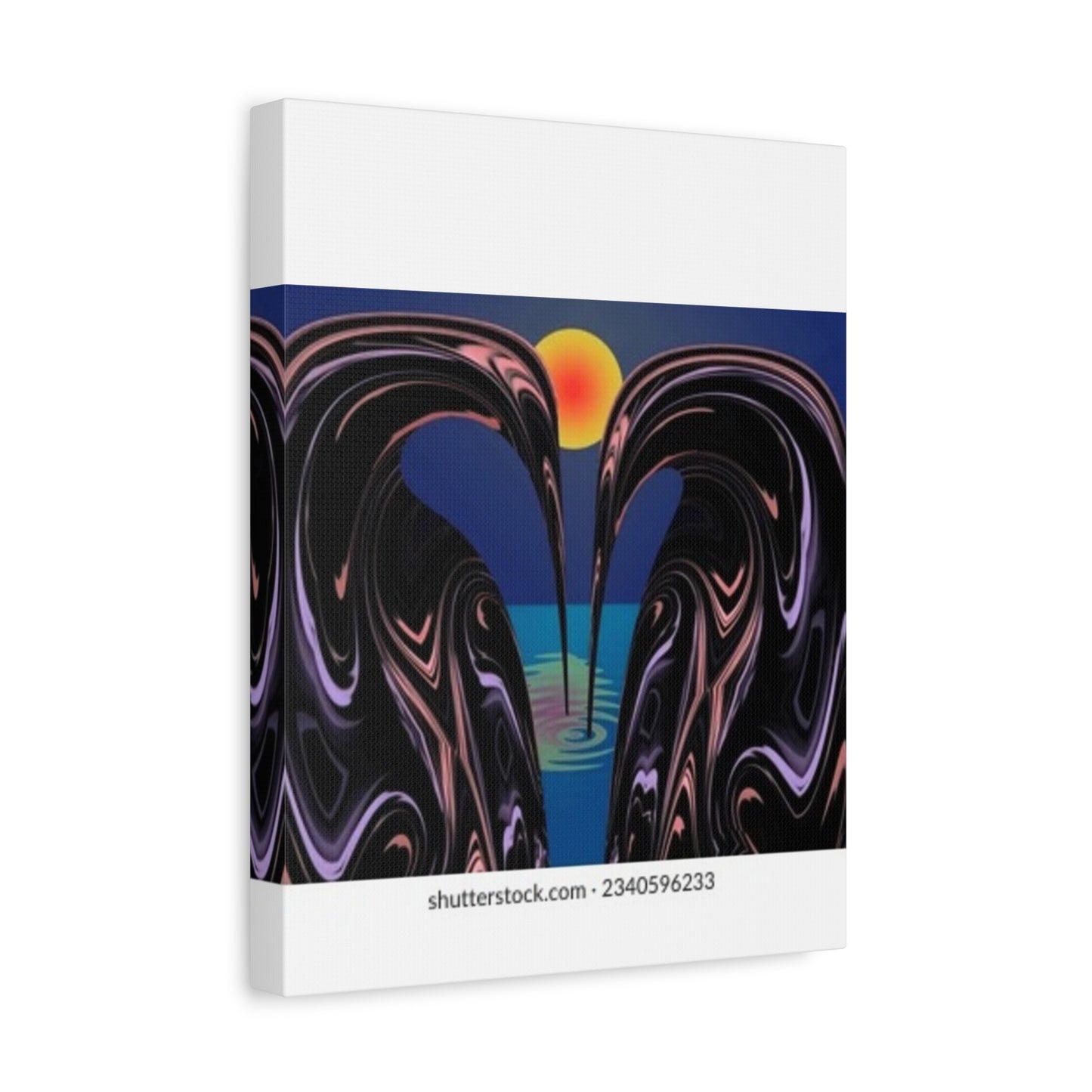 Romantic Abstract Canvas Art - Heart-Shaped Design for Home Decor