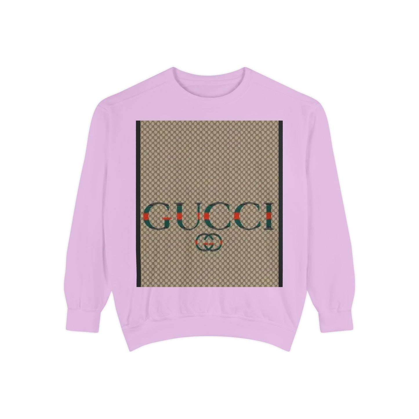 Fashionable Unisex Garment-Dyed Sweatshirt with GUCCI Design