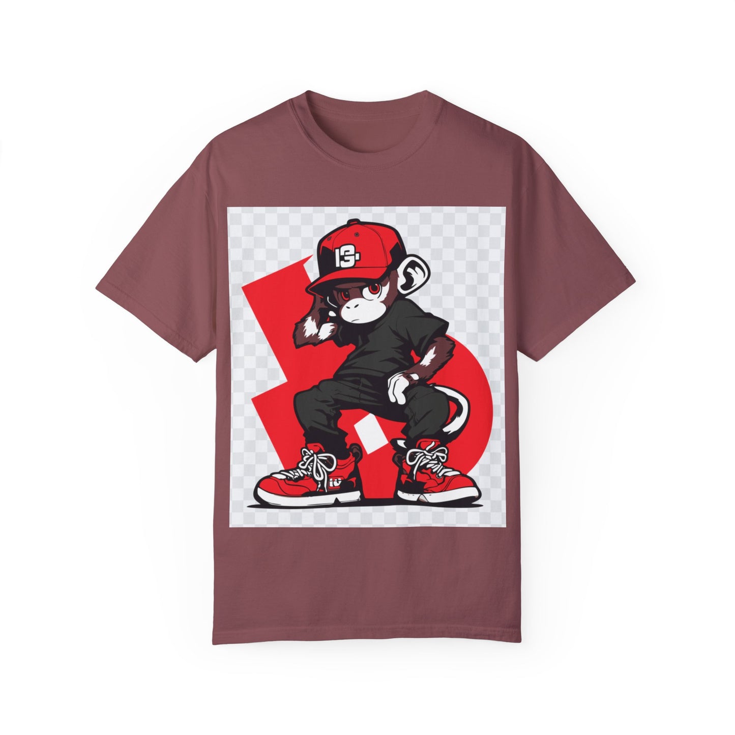 Cool Graffiti Monkey Unisex Garment-Dyed T-Shirt