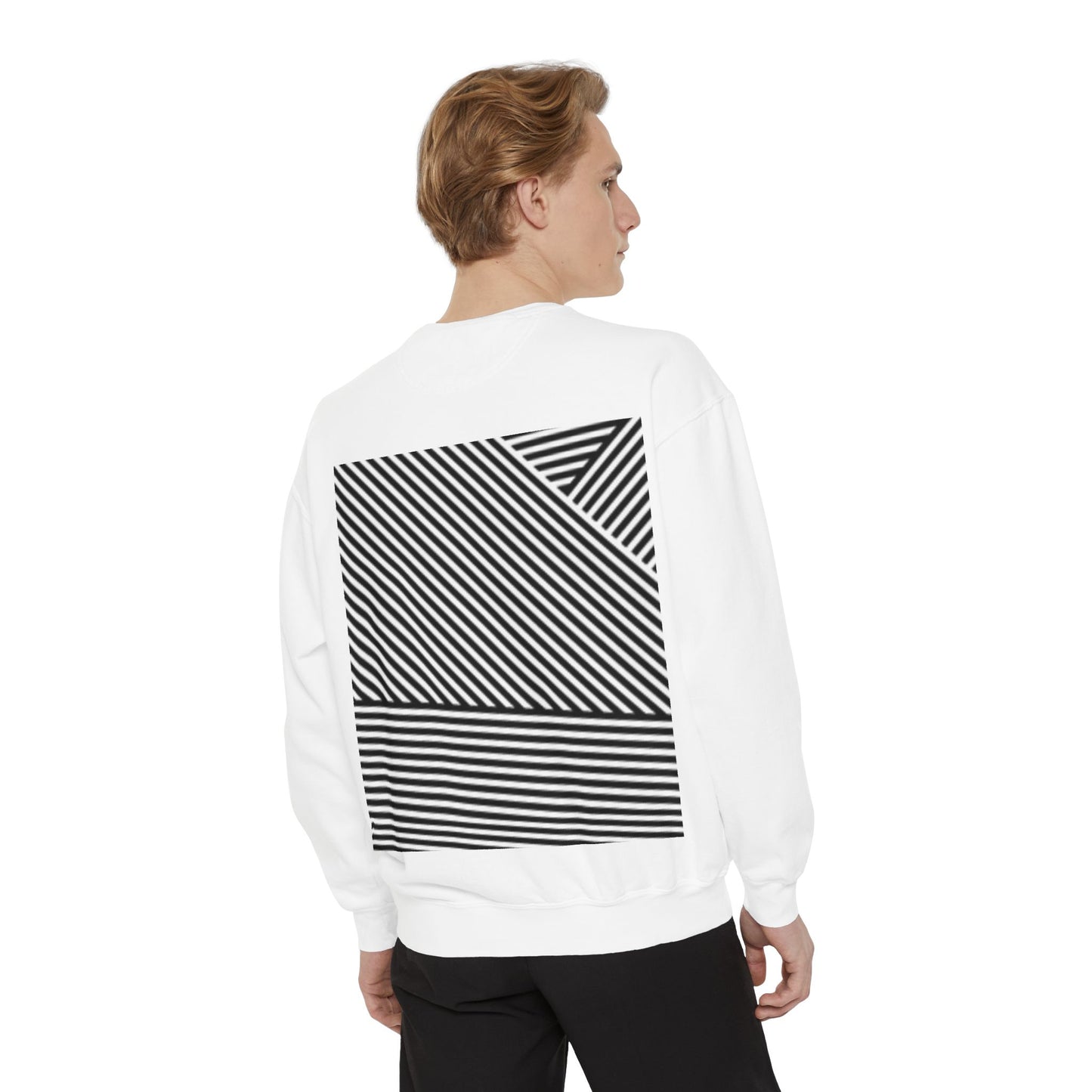 Unique Unisex Garment-Dyed Sweatshirt with Intricate Graphic Design
