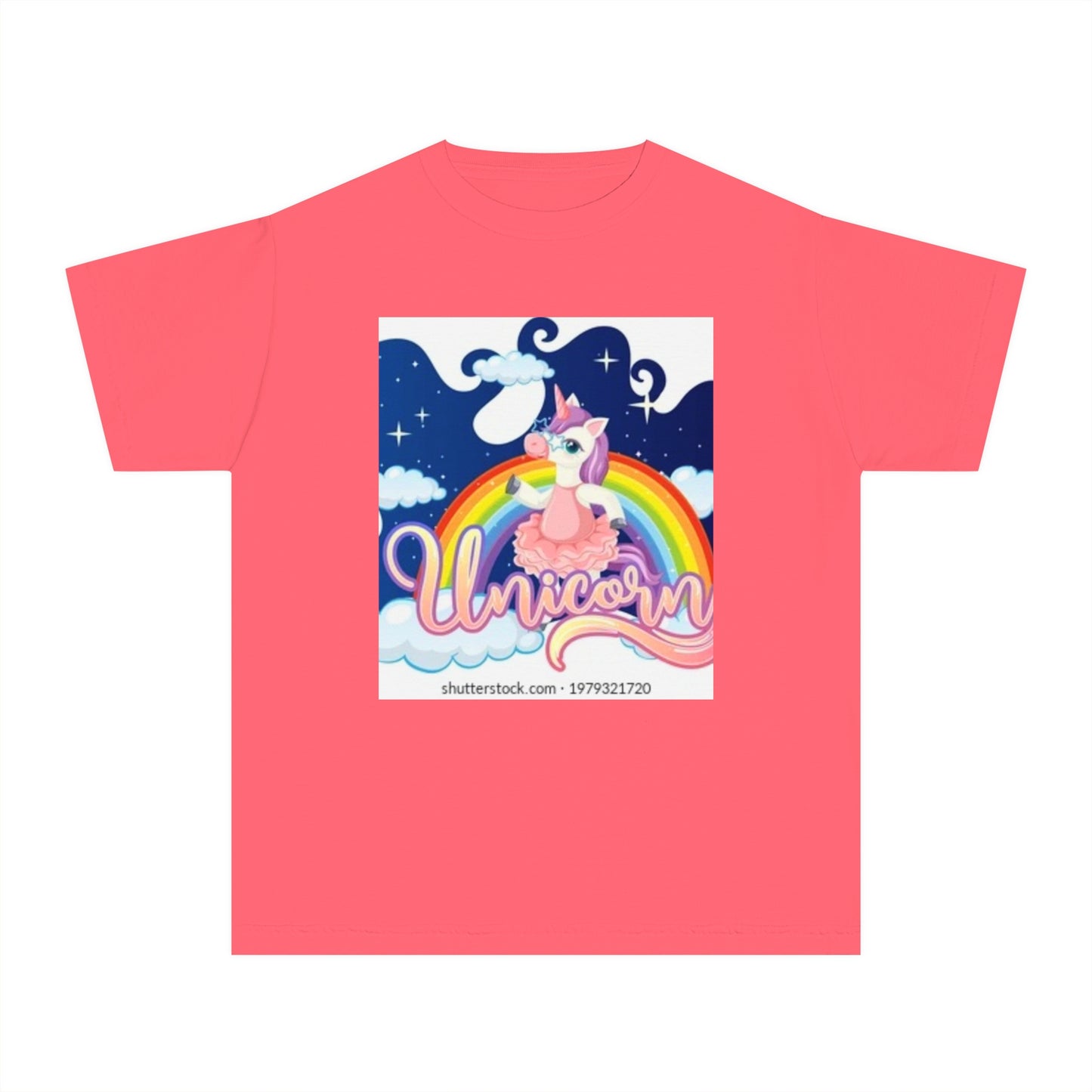 Youth Unicorn Midweight Tee - Colorful Rainbow Graphic T-Shirt