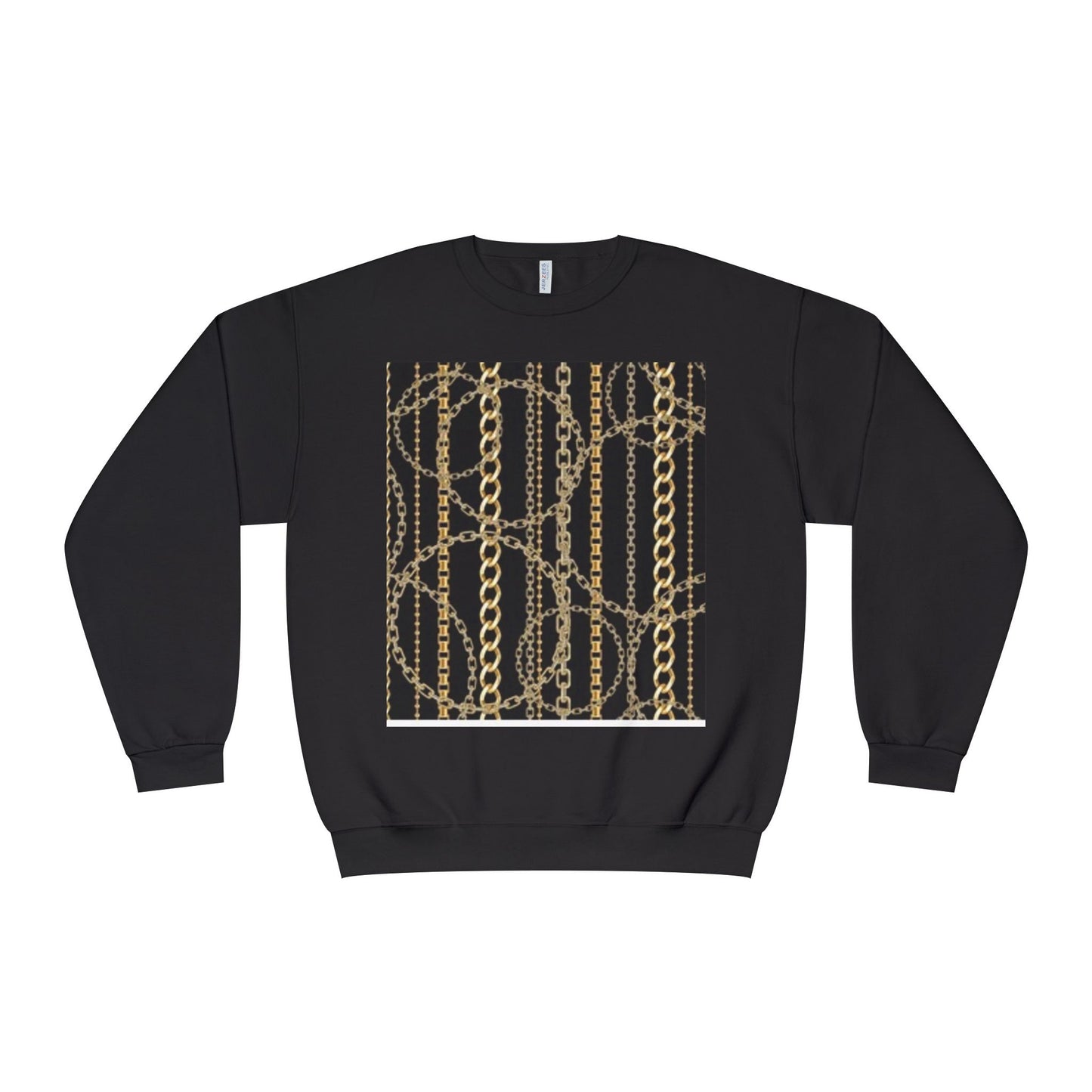 Chic Chain Pattern Unisex Crewneck Sweatshirt - Fashionable & Comfortable