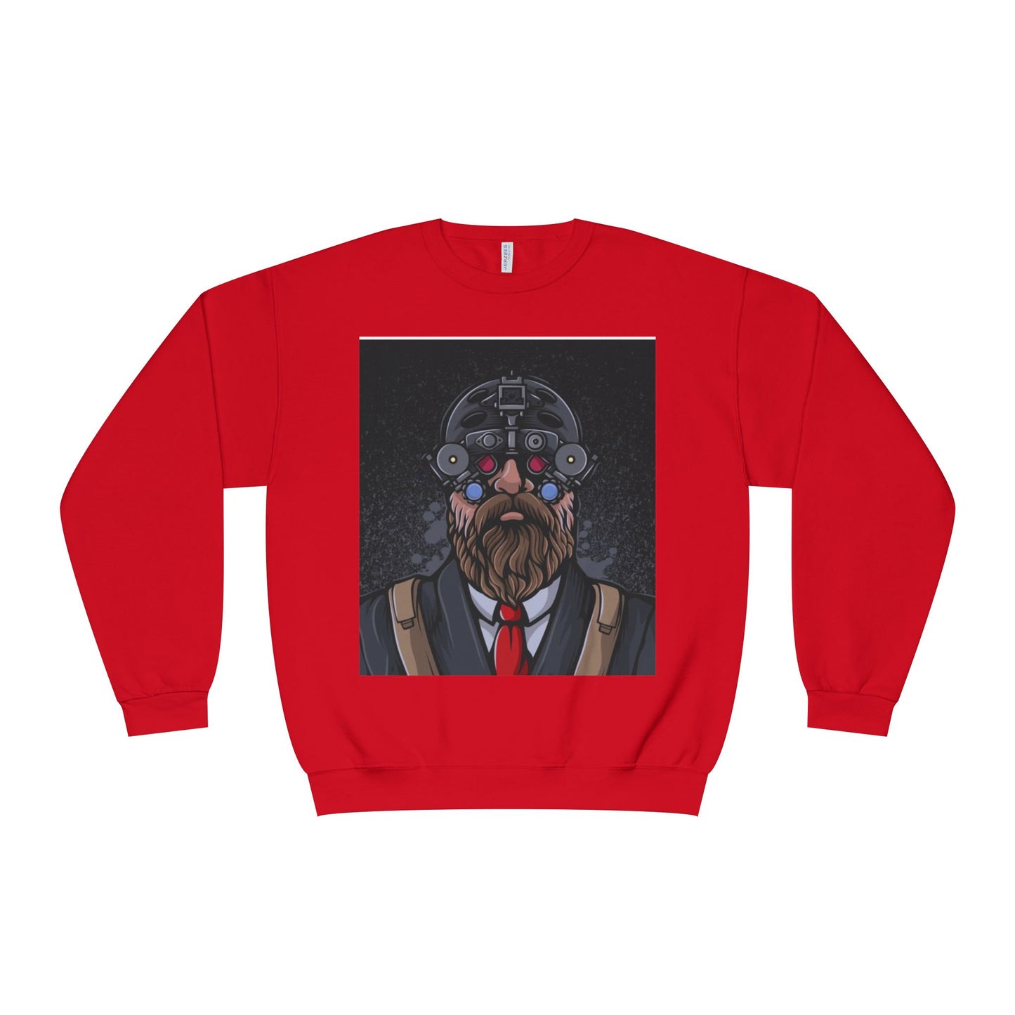 Bearded Warrior Crewneck Sweatshirt - Unisex Graphic Sweatshirt