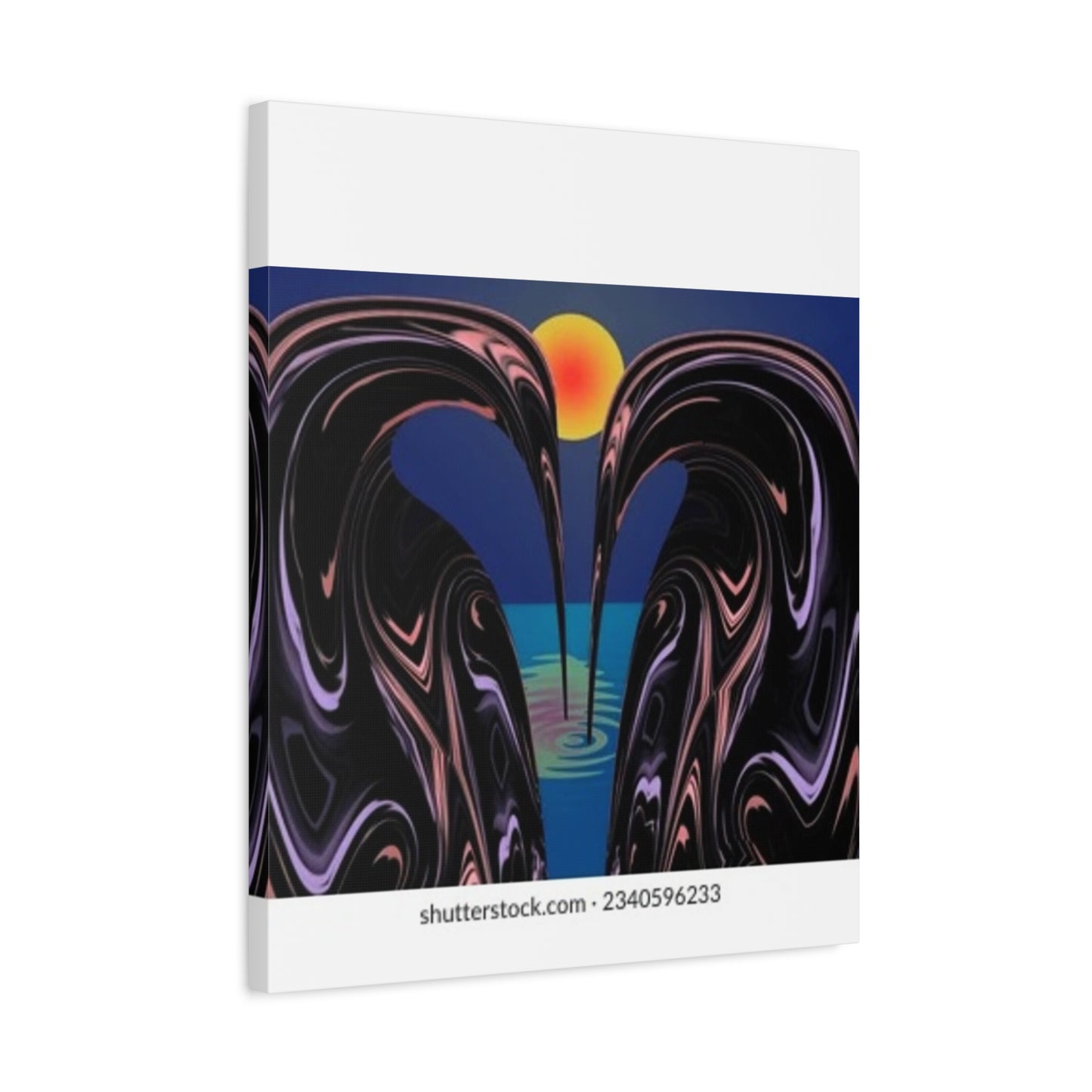 Romantic Abstract Canvas Art - Heart-Shaped Design for Home Decor