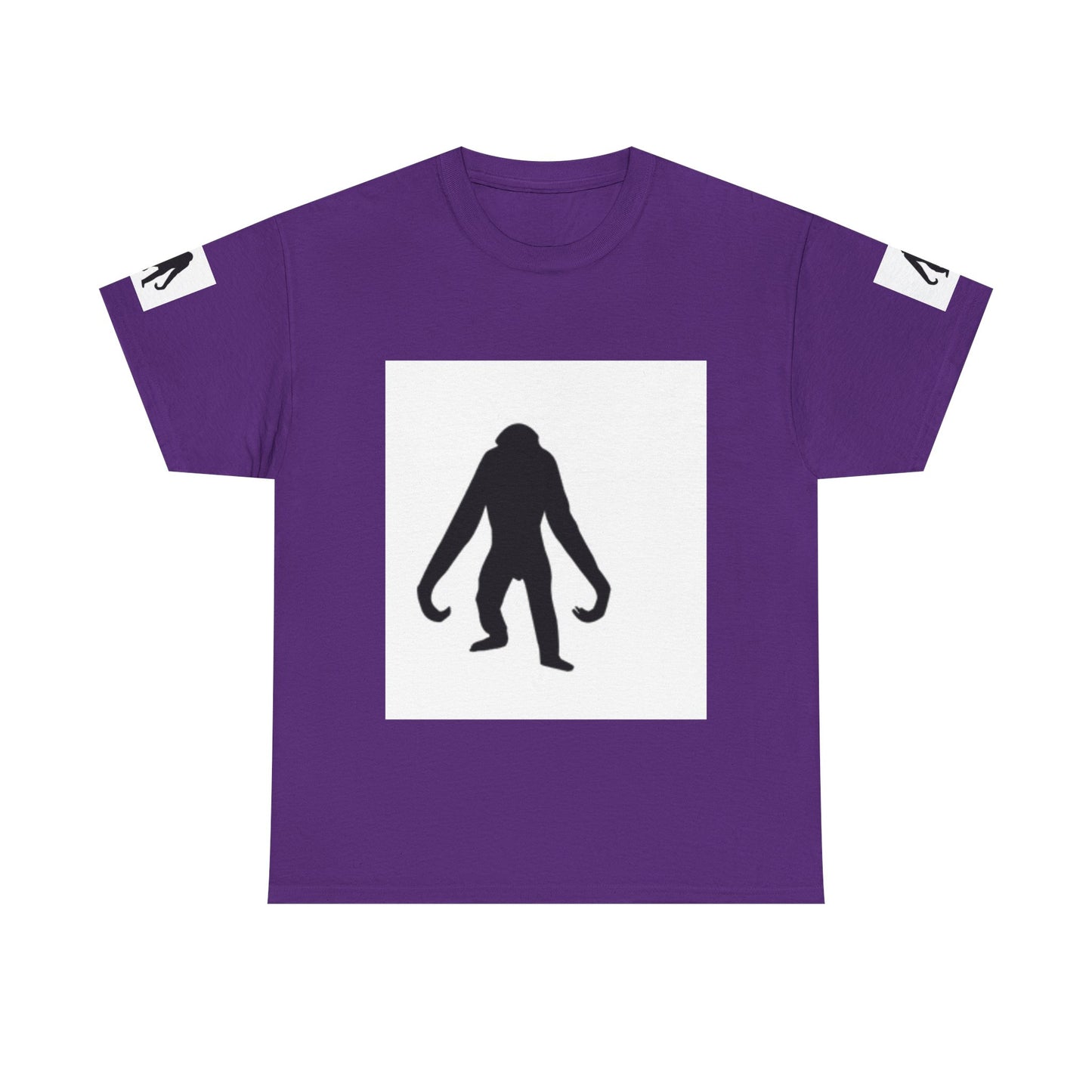 Unisex Heavy Cotton Tee - Bold Monkey Silhouette Tee for Animal Lovers