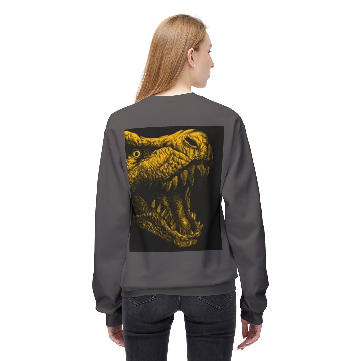 Unisex Dinosaur Graphic Sweatshirt - Cozy Midweight Crewneck