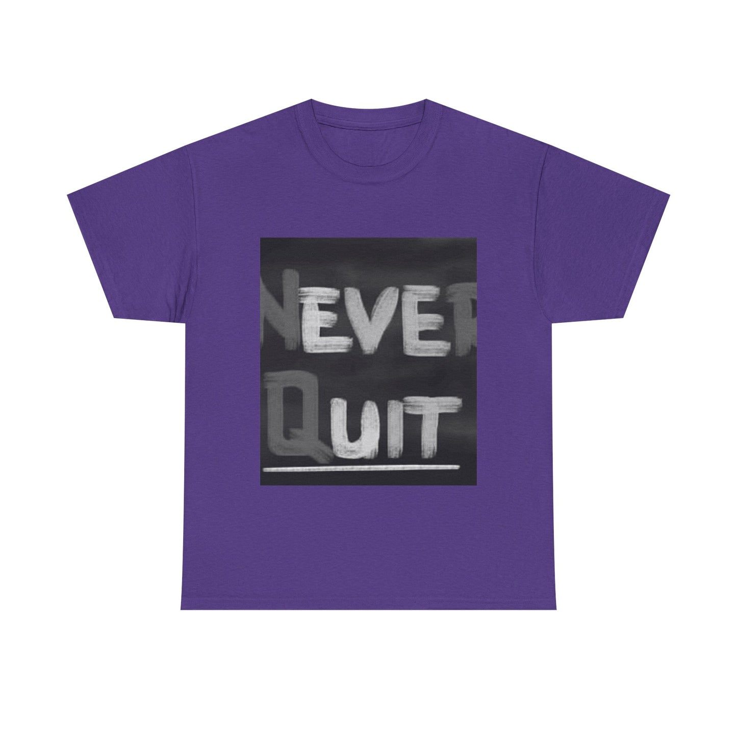 Motivational Unisex Heavy Cotton Tee - "Never Quit" Inspirational Shirt