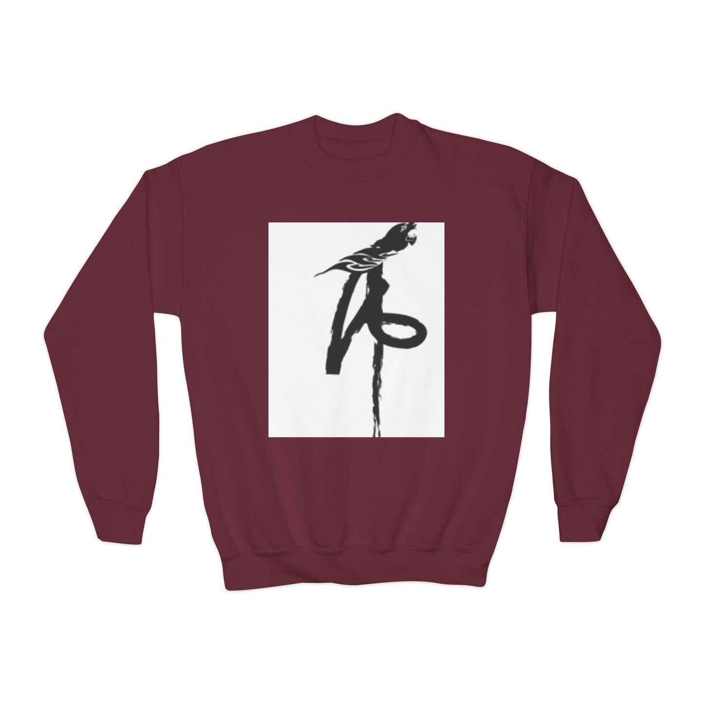 Youth Crewneck Sweatshirt with Parrot Design - Comfortable & Stylish for All Occasions