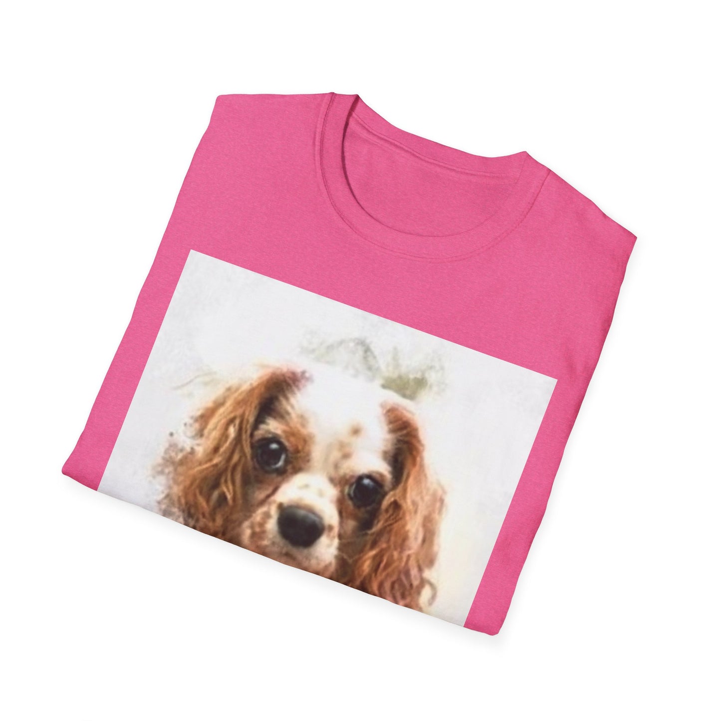 Playful Rabbit Design Unisex Softstyle T-Shirt - Perfect for Spring Celebrations