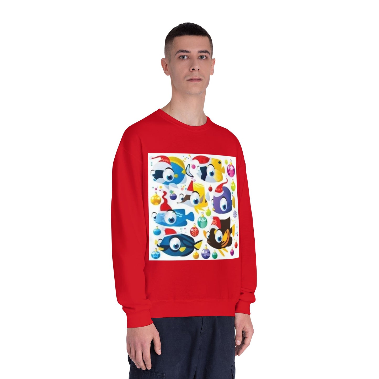 Whimsical Colorful Crewneck Sweatshirt – Fun Cartoon Design