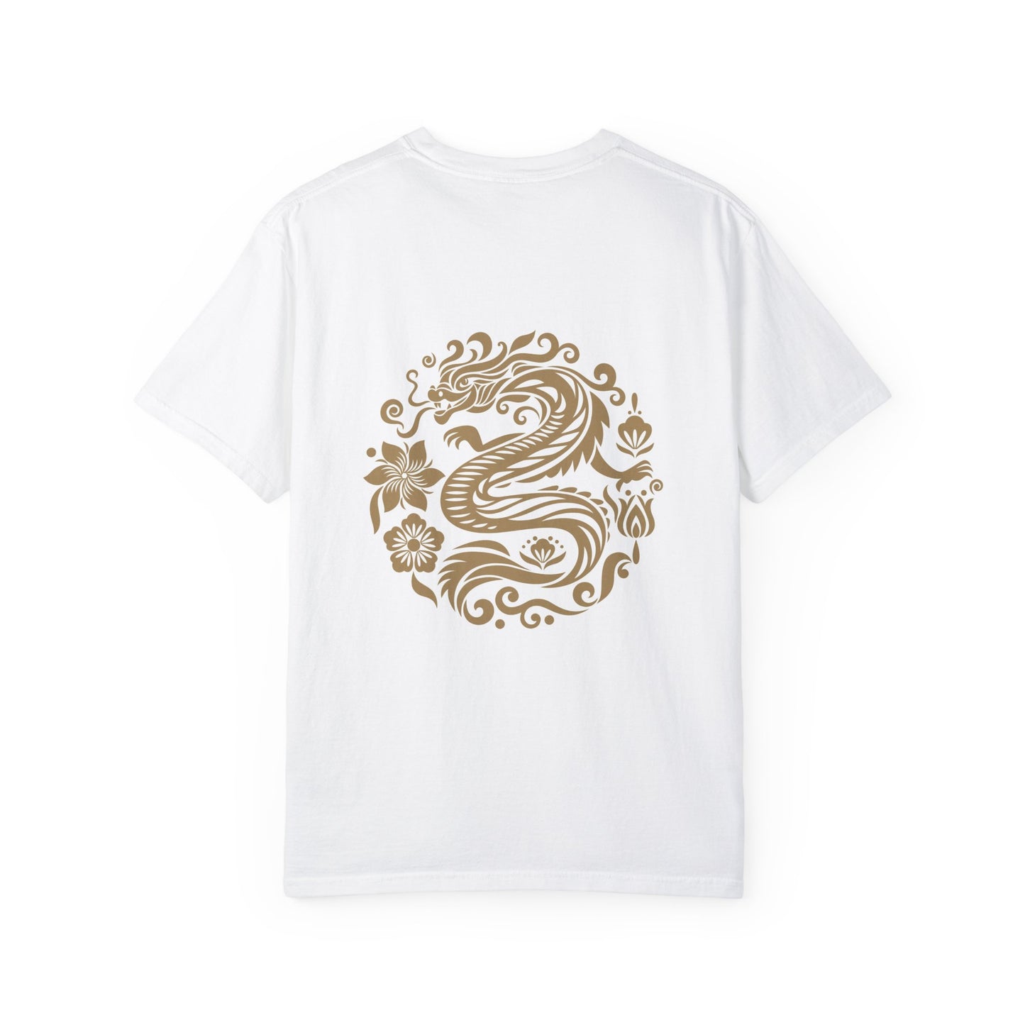 Garment-Dyed Dragon Graphic T-shirt for Nature Lovers